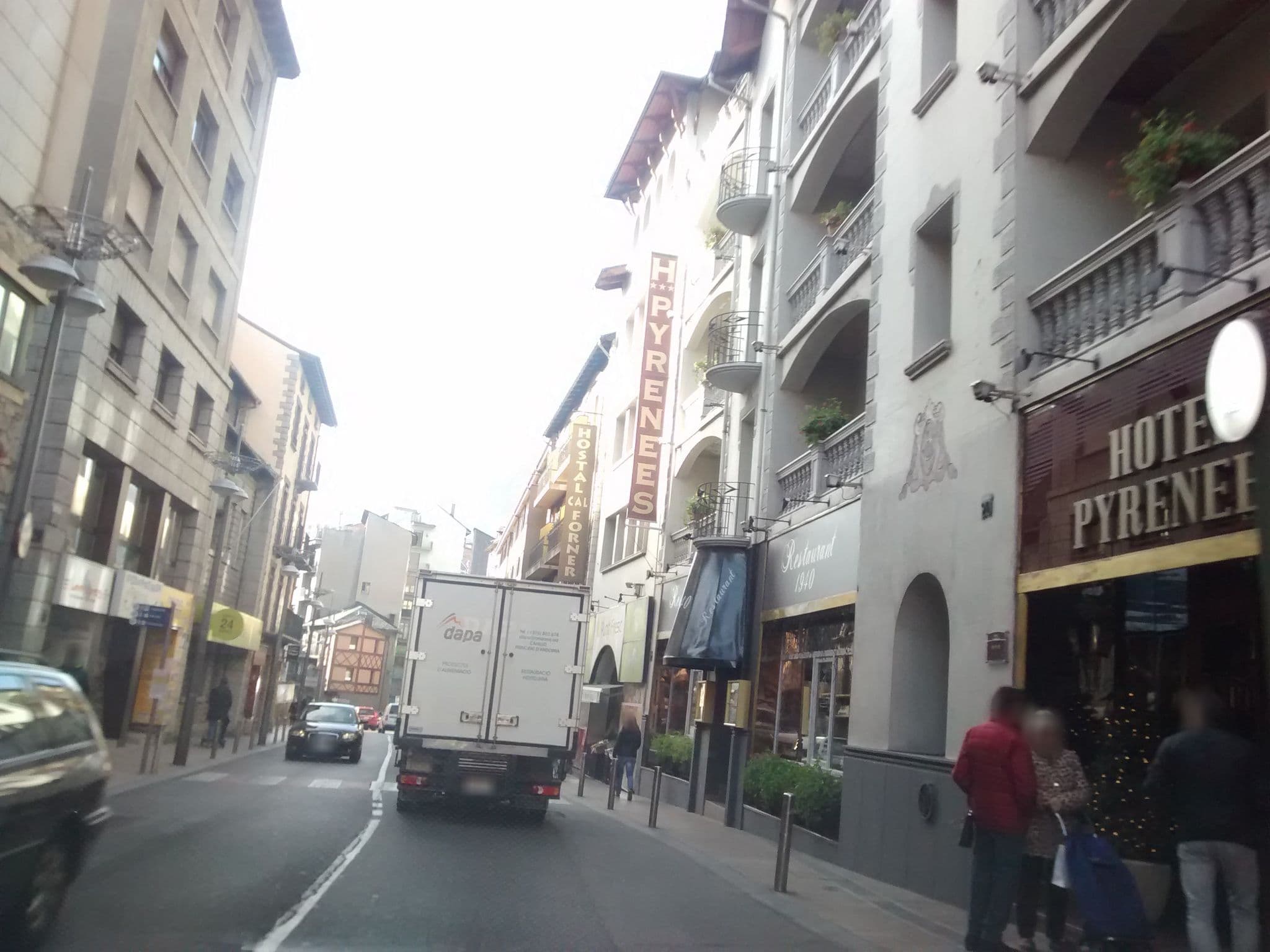 Street view near Hotel Pyrenees, Andorra la Vella — © egofer (CC BY-SA · Mapillary)