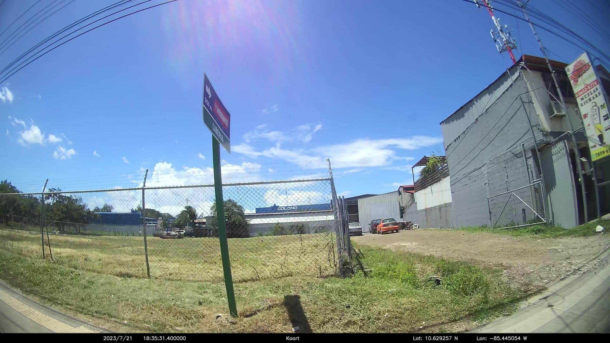 Street view near Hotel Liberia Malinches, Liberia — © kaart_2 (CC BY-SA · Mapillary)