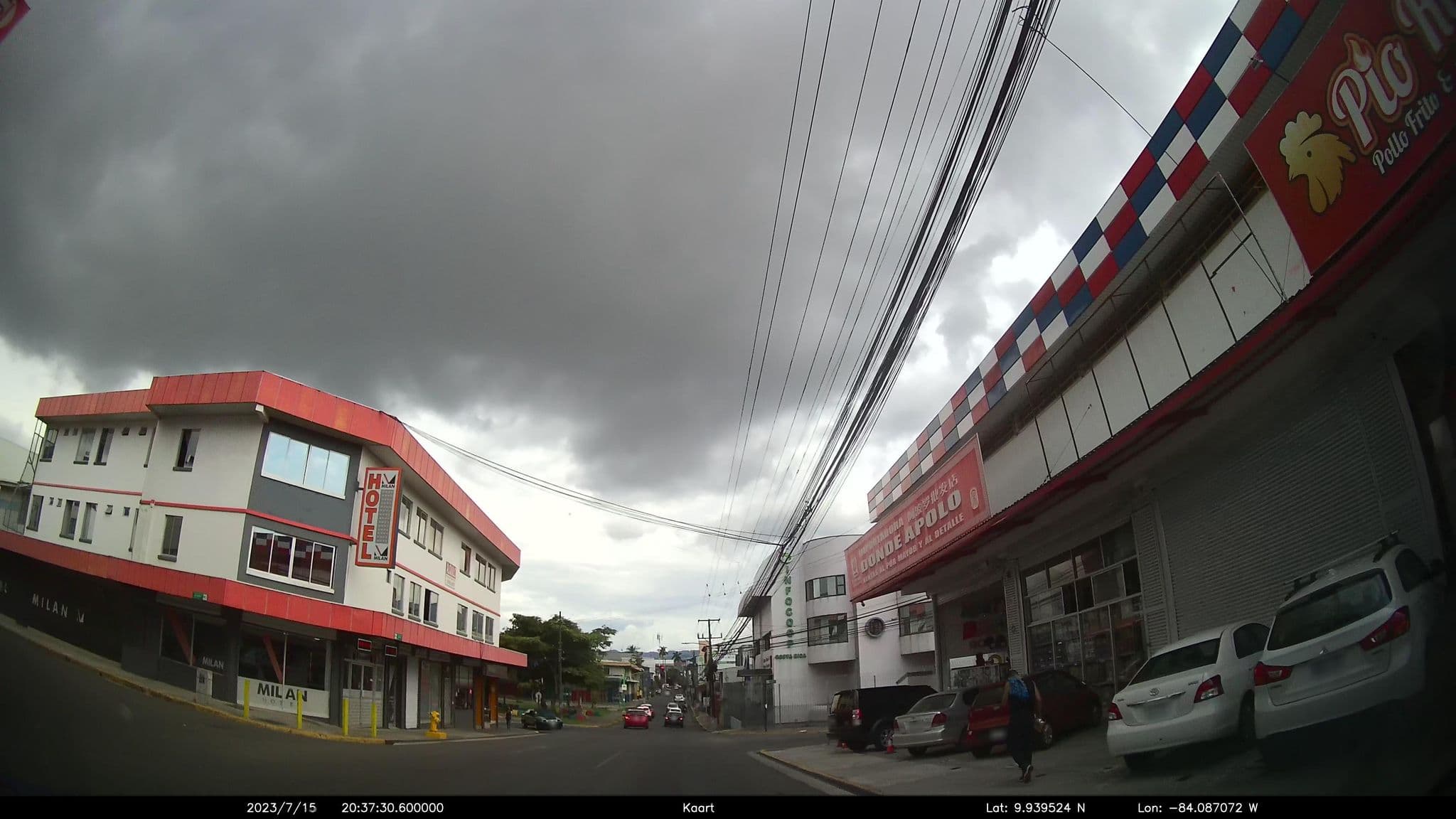 Street view near Sura Hostel, San José