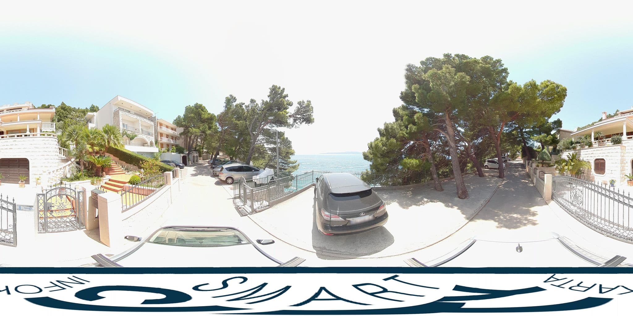 Street view near Villa Dalmatia Apartments, Brela — © SilvioBasic (CC BY-SA · Mapillary)