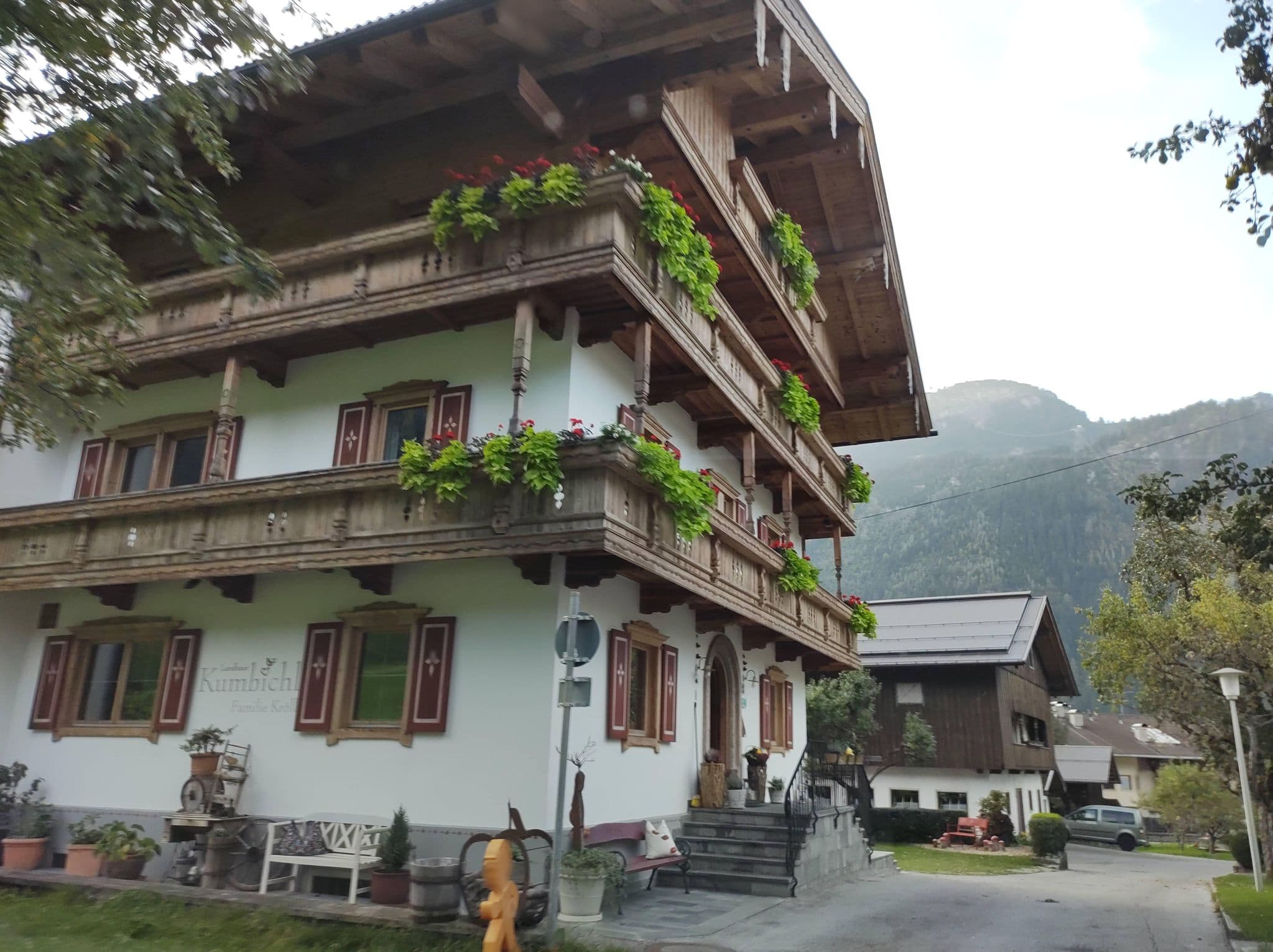 Street view near Landhaus Kumbichl, Mayrhofen