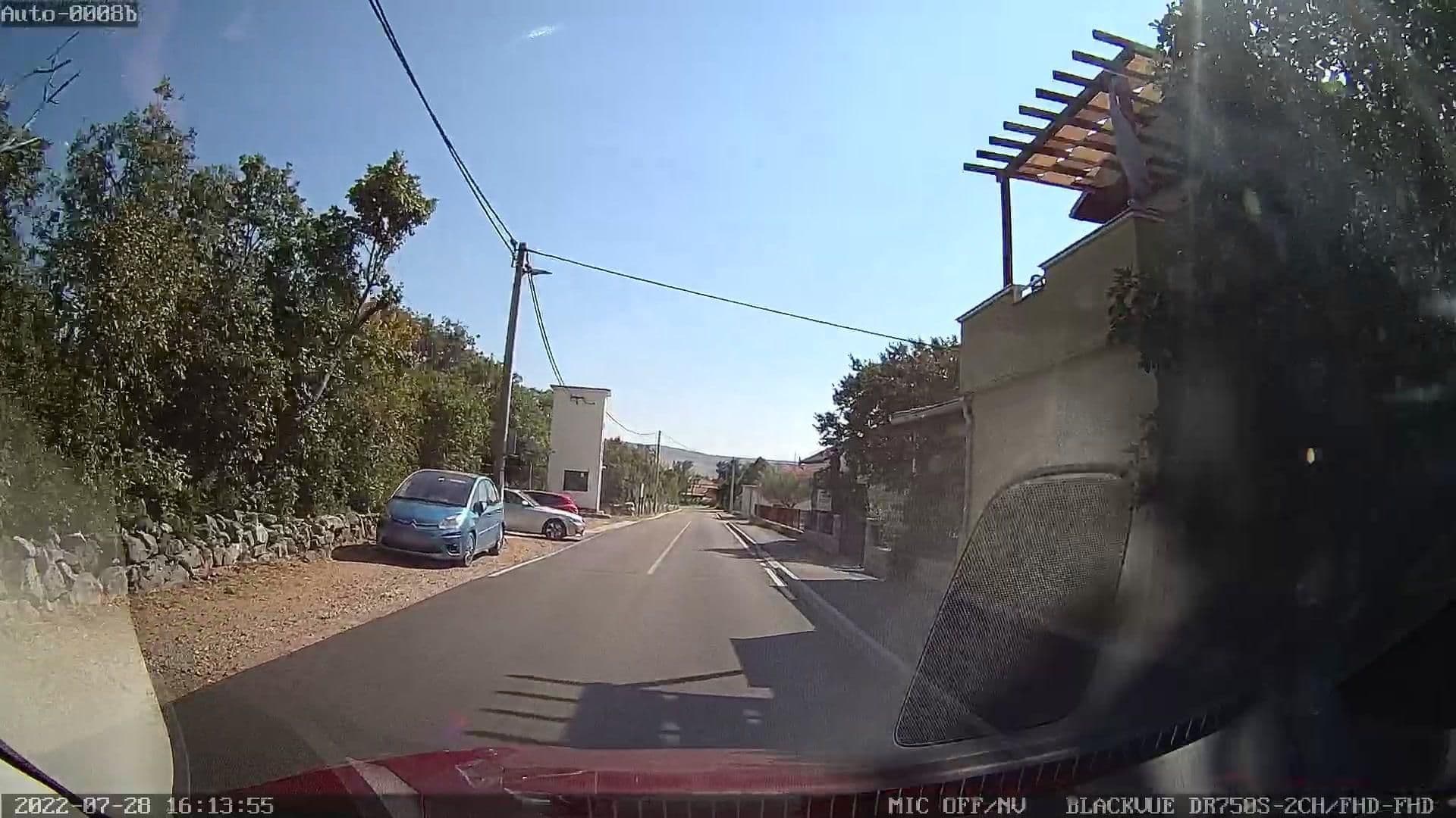 Street view near Argyruntum Apartments, Posedarje — © rdnnk (CC BY-SA · Mapillary)
