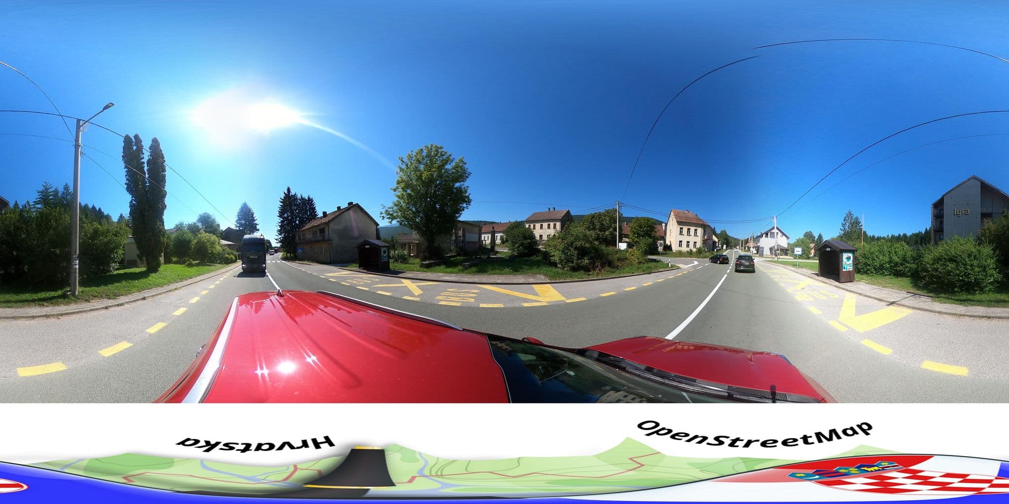 Street view near Lyra Hotel Plitvice, Slunj — © hbogner (CC BY-SA · Mapillary)
