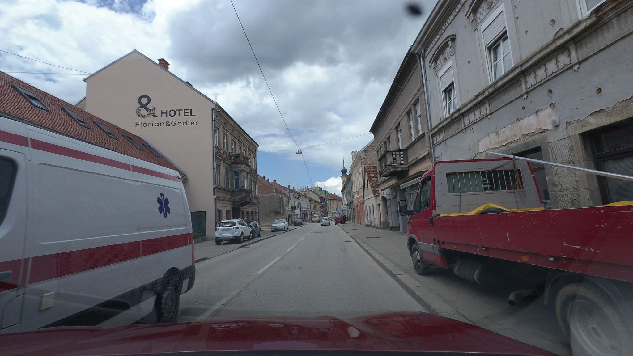 Street view near Hotel Florian & Godler, Karlovac — © hbogner (CC BY-SA · Mapillary)