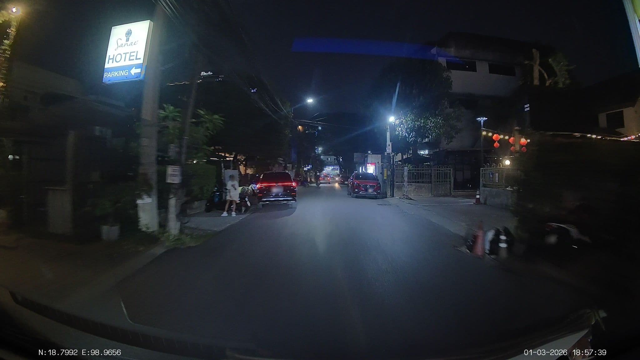 Street view near Sanae' Hotel Chiang Mai, Chiang Mai — © ThailandCambodia (CC BY-SA · Mapillary)
