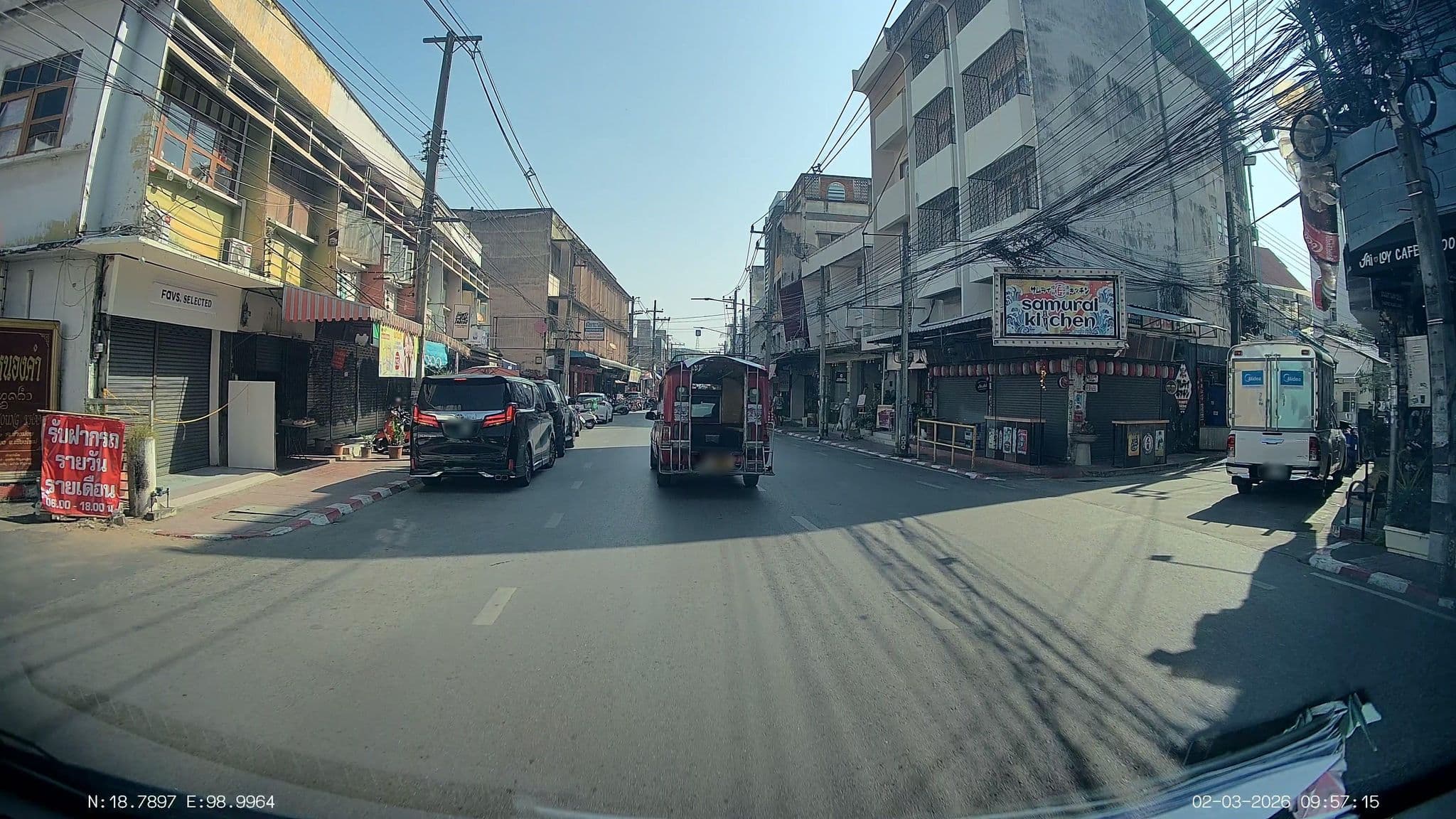 Street view near Jai Bed & Cafe, Chiang Mai — © ThailandCambodia (CC BY-SA · Mapillary)