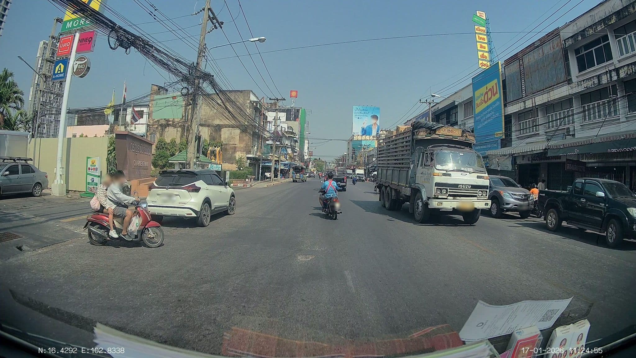 Street view near Kaen In Hotel, Khon Kaen — © ThailandCambodia (CC BY-SA · Mapillary)