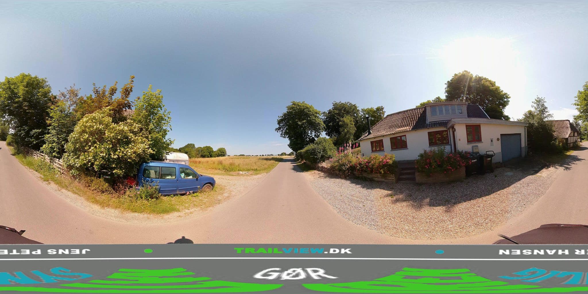 Street view near Hyggeligt Gammelt Bondehus, Rudkøbing — © jenspeterhansen (CC BY-SA · Mapillary)