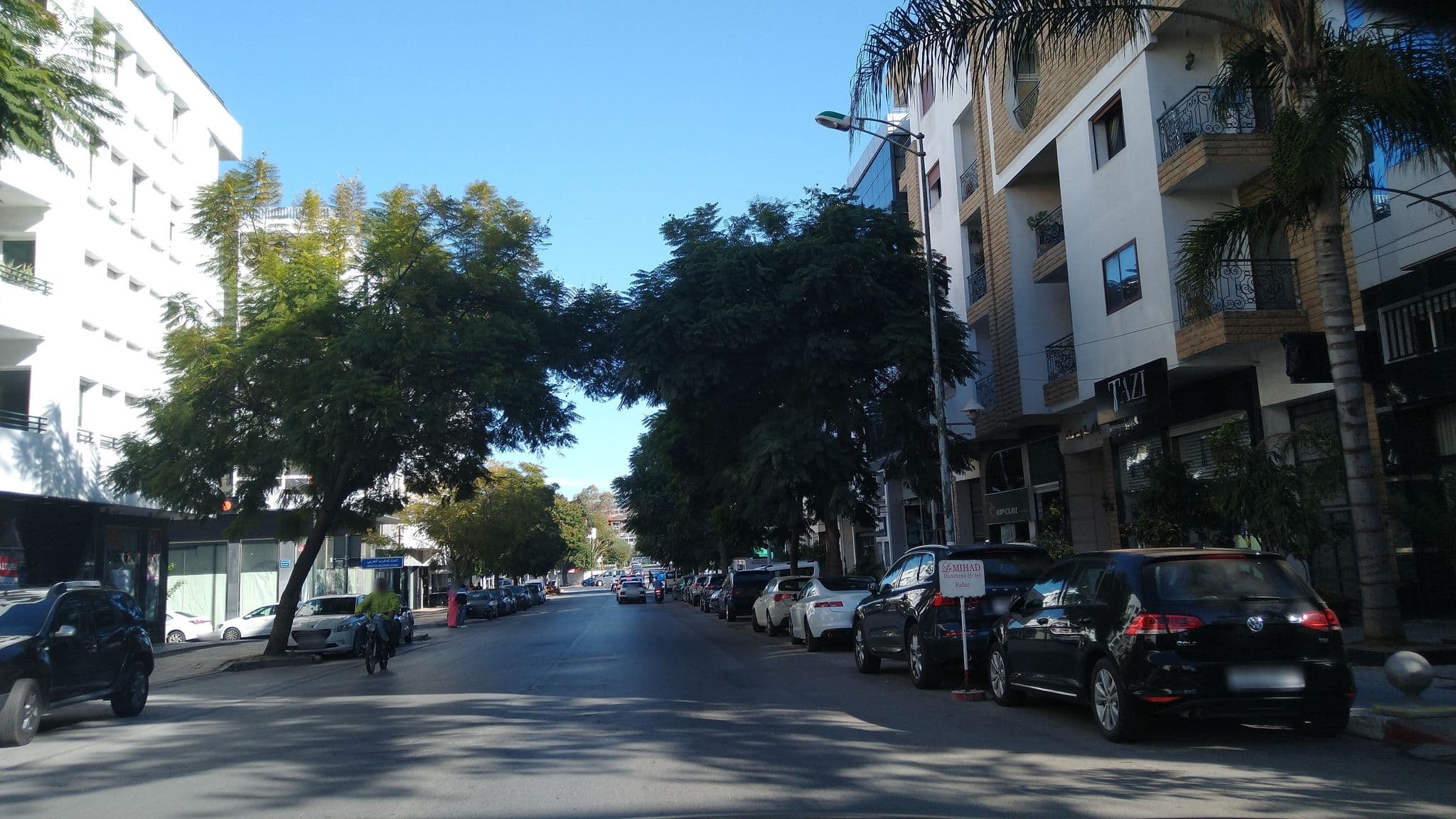 Street view near Le Mihad Hotel, Touarga — © alec01 (CC BY-SA · Mapillary)