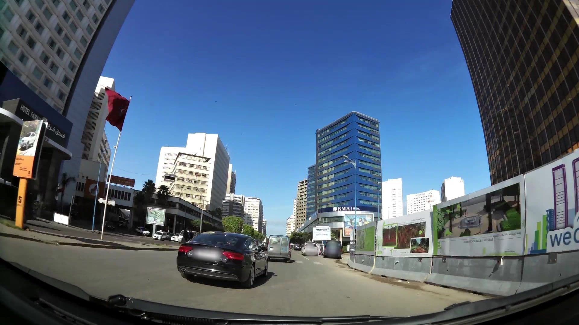 Street view near Hotel Golden Tulip Farah, Casablanca — © kaartcam (CC BY-SA · Mapillary)