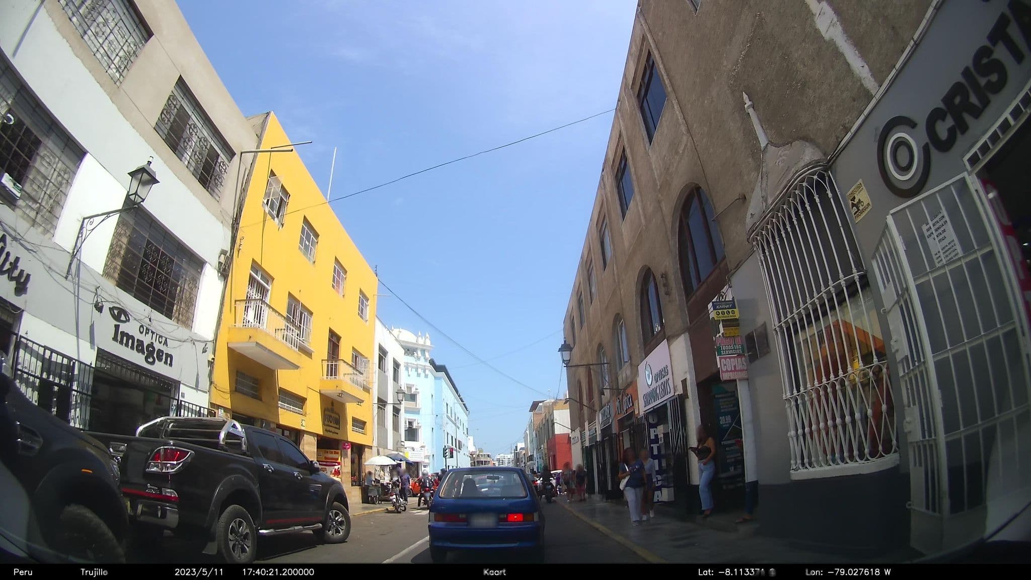 Street view near Hotel Paraiso, Trujillo — © kaart_2 (CC BY-SA · Mapillary)