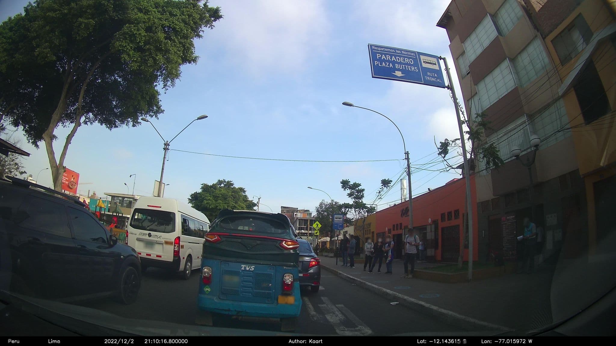 Street view near Hostal Sausalito, Barranco — © kaart_2 (CC BY-SA · Mapillary)