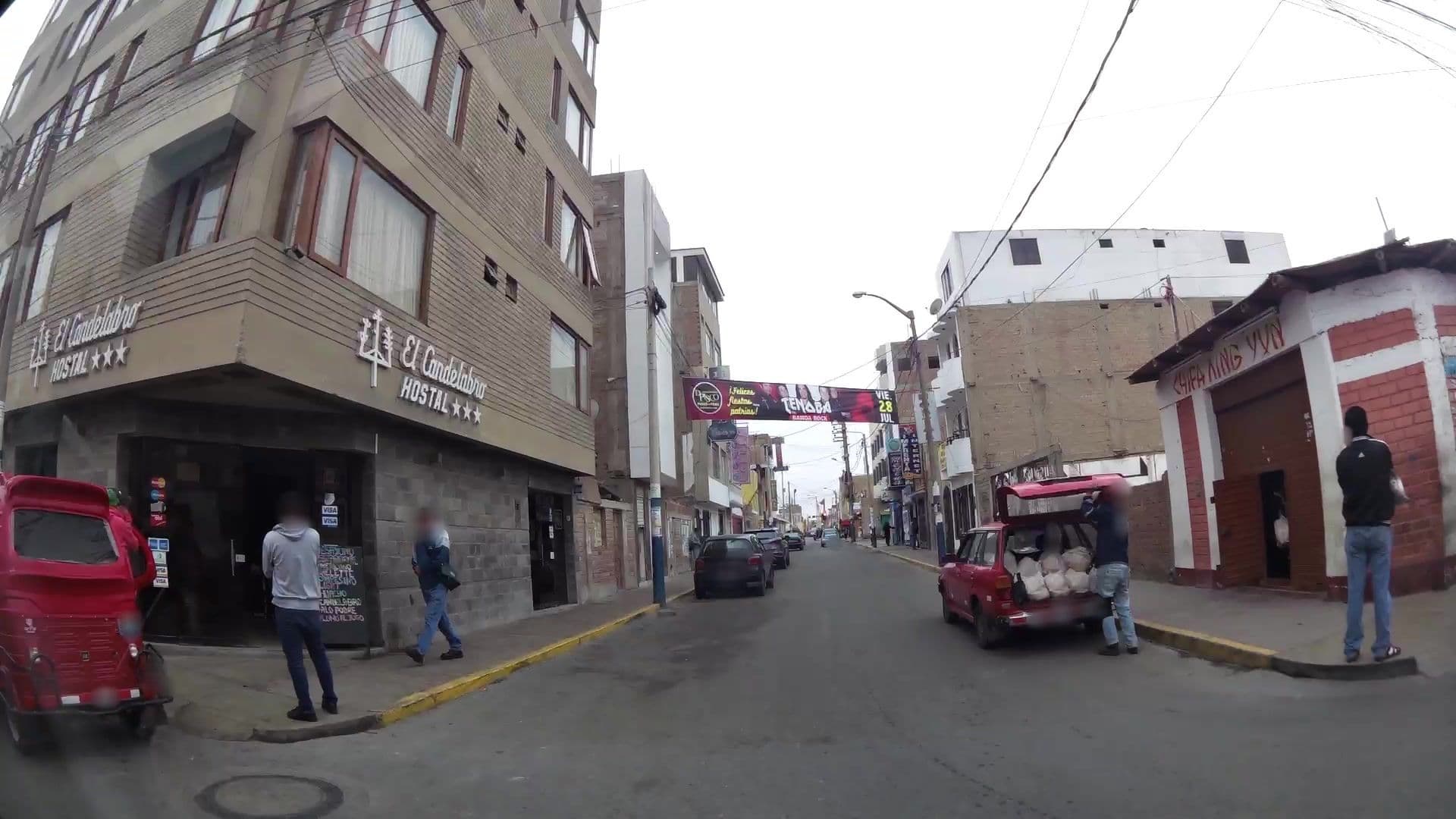 Street view near Hostal El Candelabro, Pisco — © kaartcam (CC BY-SA · Mapillary)