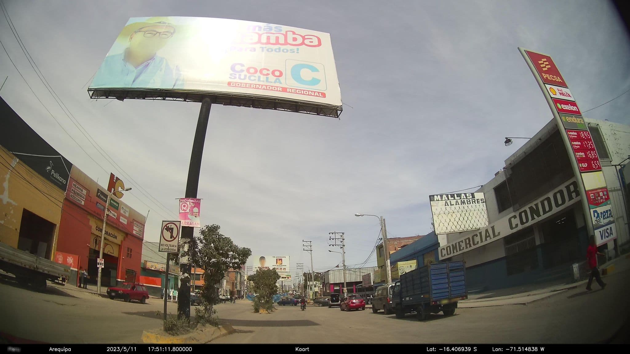 Street view near Hostal El Márquez, Arequipa — © kaart_2 (CC BY-SA · Mapillary)