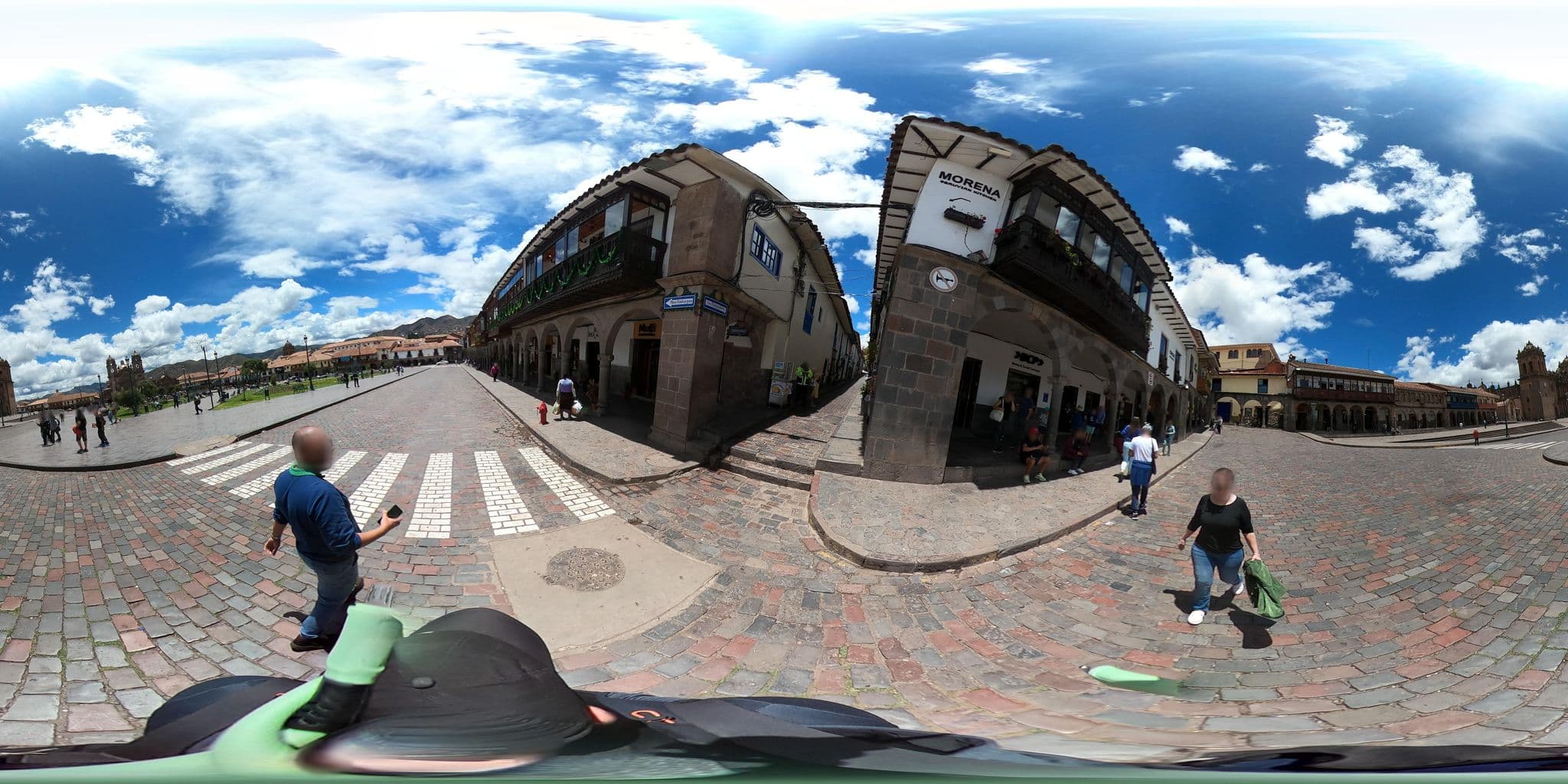 Street view near Pirwa Hostal, Santiago — © jaderbavaresco (CC BY-SA · Mapillary)