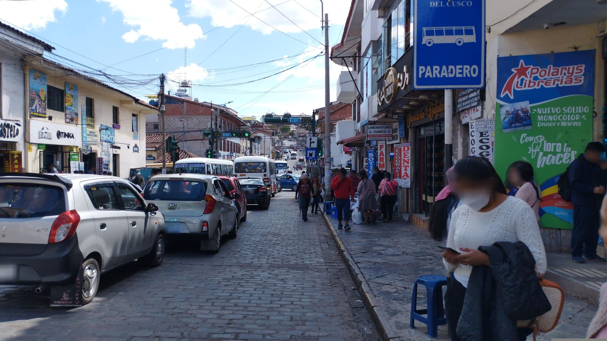 Street view near Hostal Apu Wasi, Santiago — © caminandocusco (CC BY-SA · Mapillary)