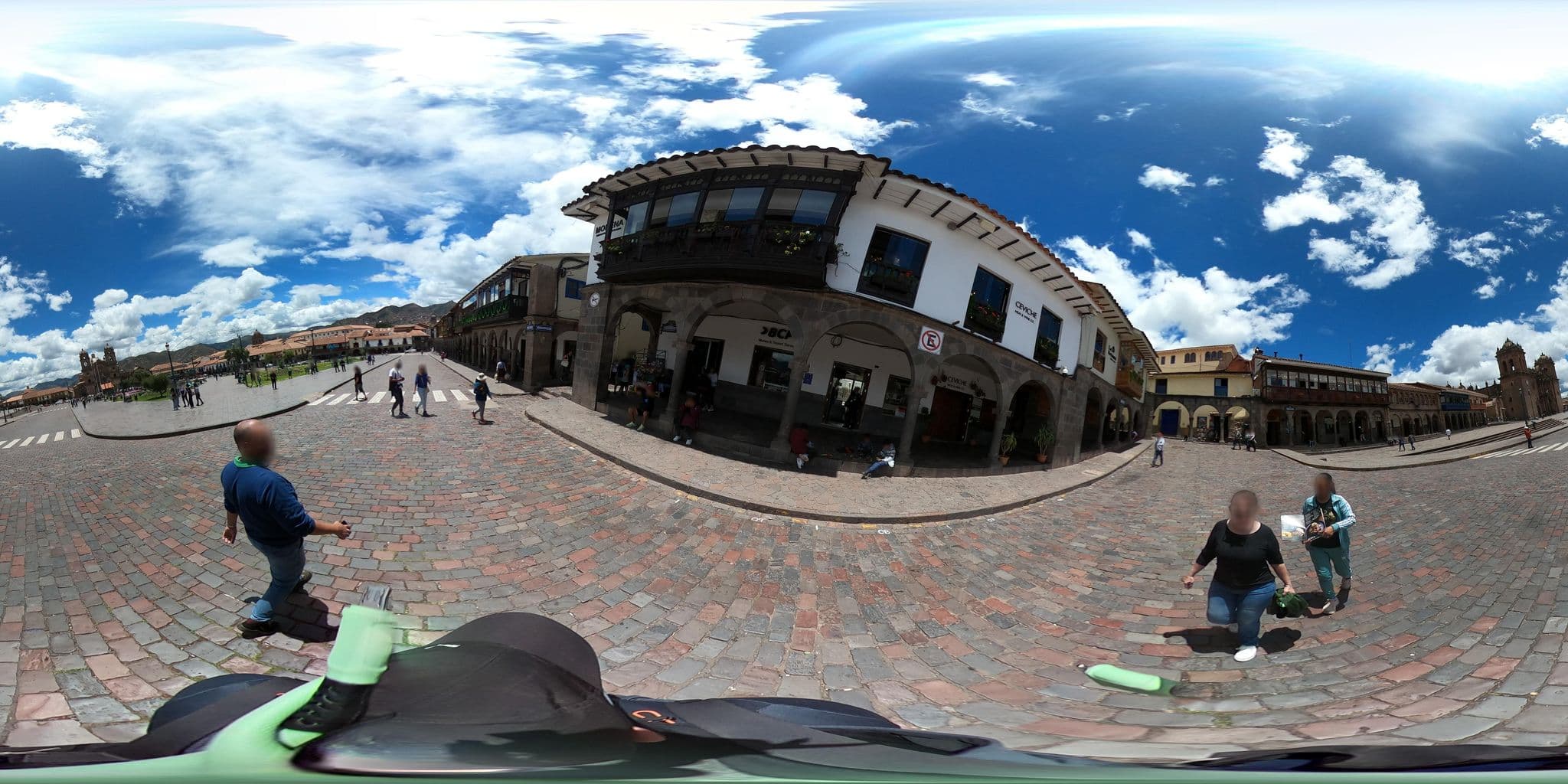 Street view near Hospedaje Sumac Wasi, Santiago — © jaderbavaresco (CC BY-SA · Mapillary)