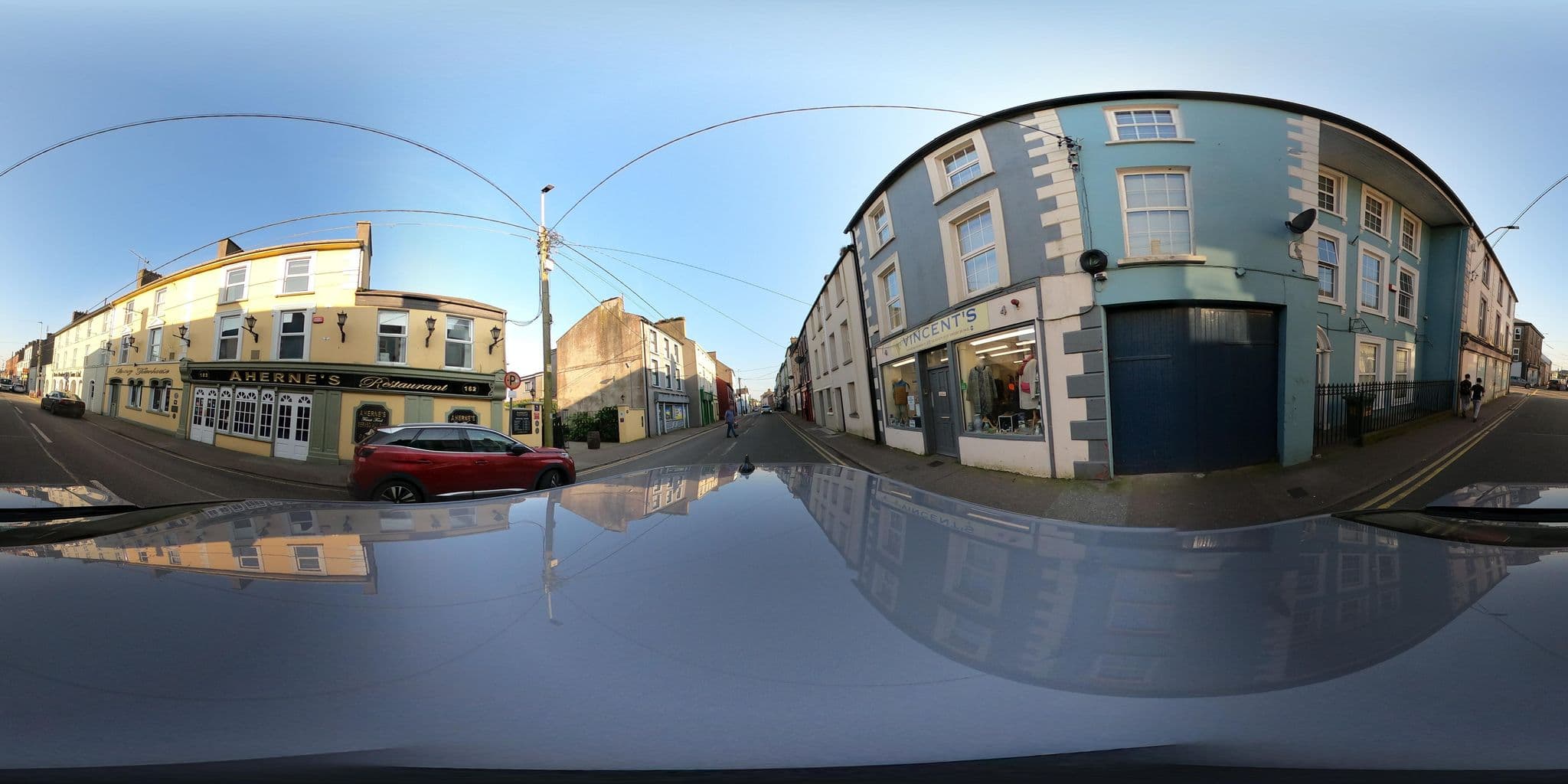 Street view near Aherne's Townhouse & Seafood Restaurant, Youghal — © annekaro (CC BY-SA · Mapillary)