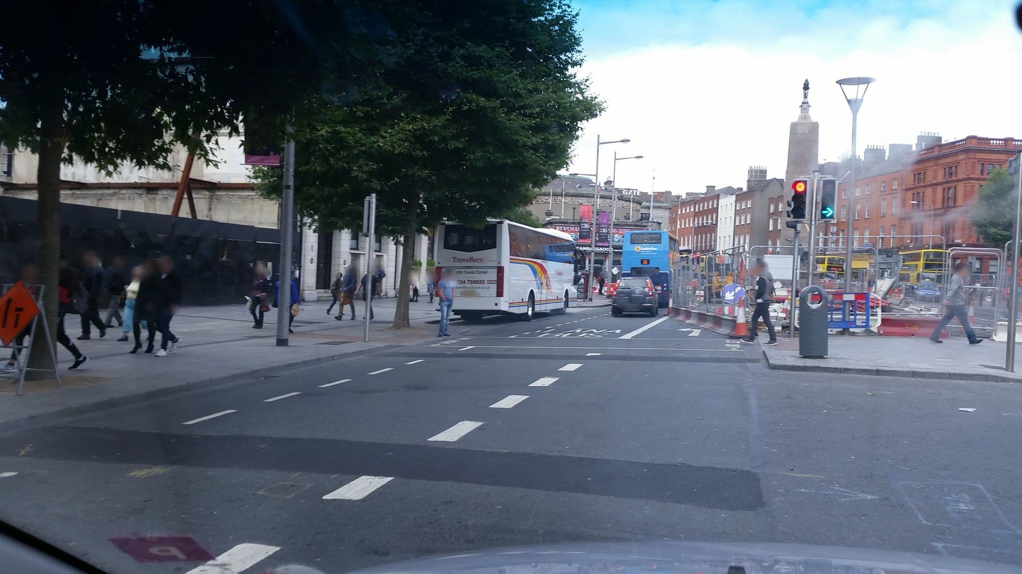 Street view near Royal Dublin Hotel, Fairview — © debigc (CC BY-SA · Mapillary)