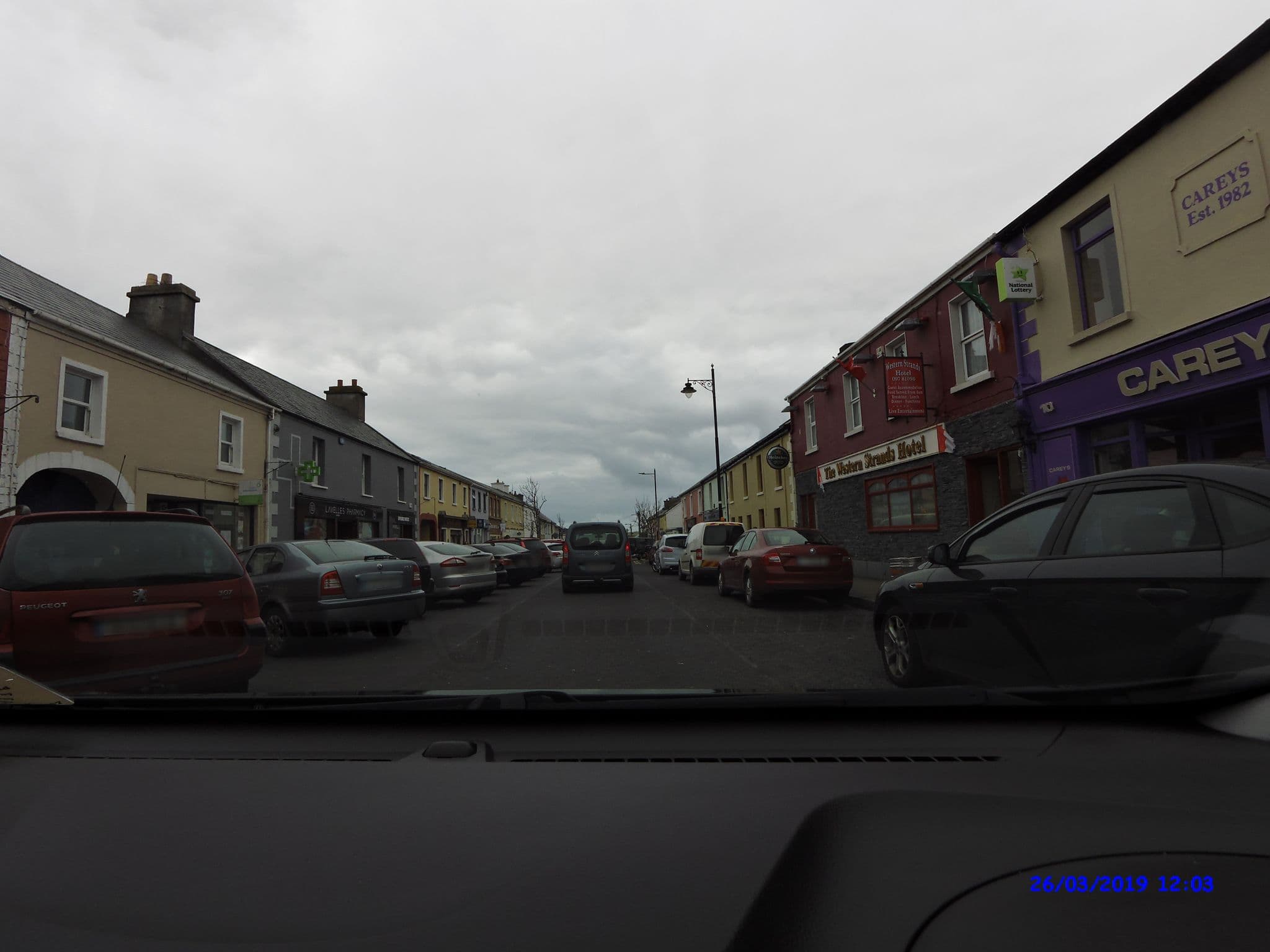 Street view near Western Strand Hotel, Belmullet — © dacor (CC BY-SA · Mapillary)