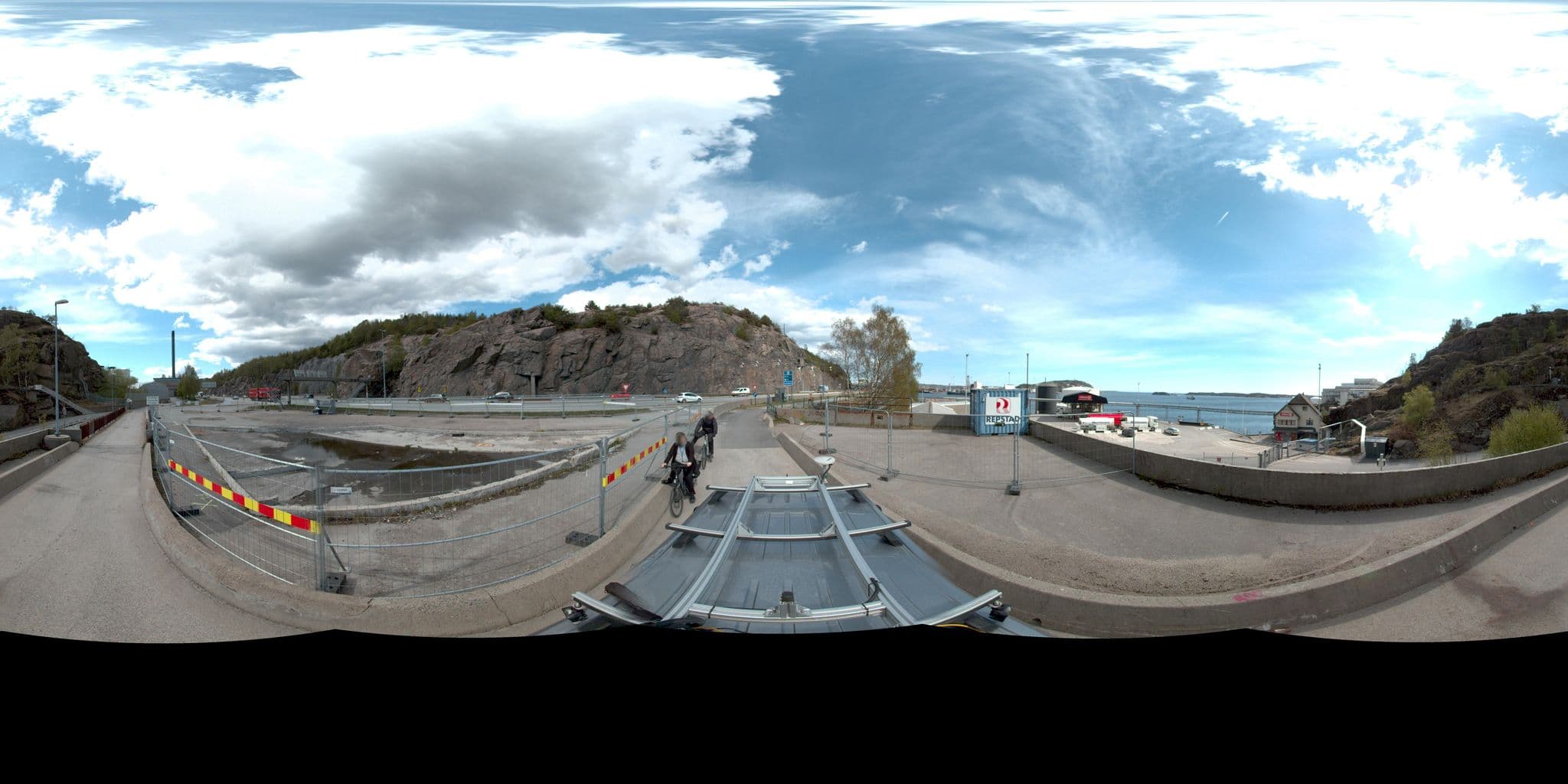 Street view near Helmershus Hotel, Kristiansand — © aslakm (CC BY-SA · Mapillary)