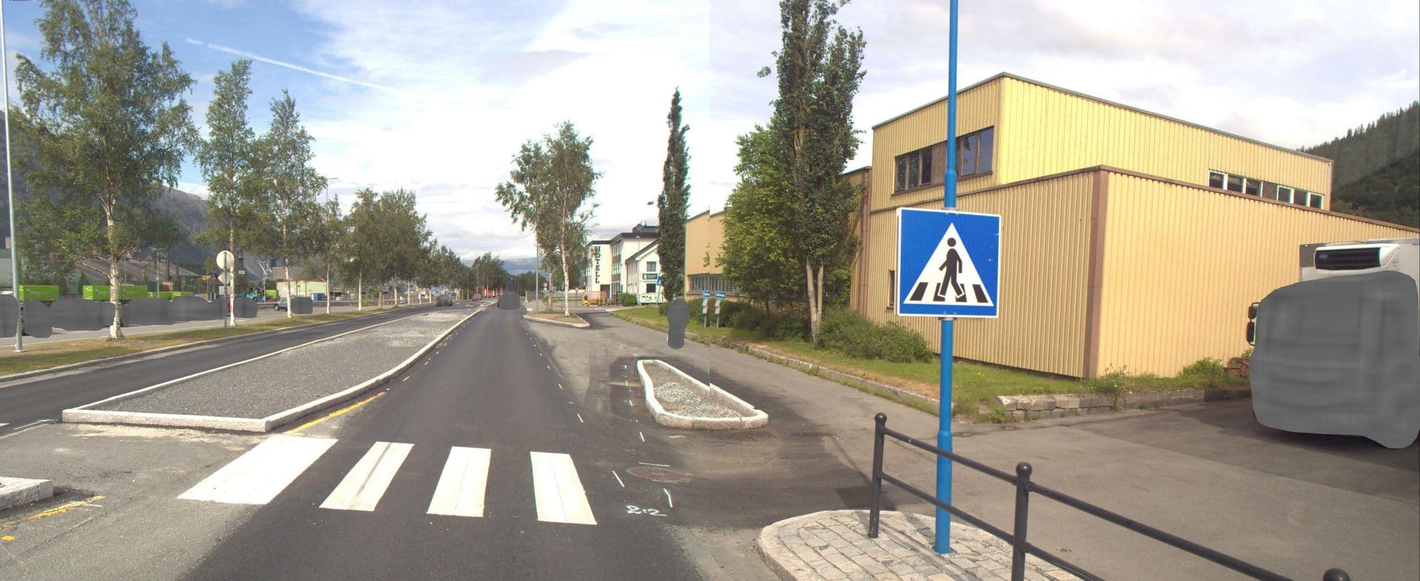 Street view near Motel Mat Og Vinhuset, Mosjøen — © VegvesenITS (CC BY-SA · Mapillary)