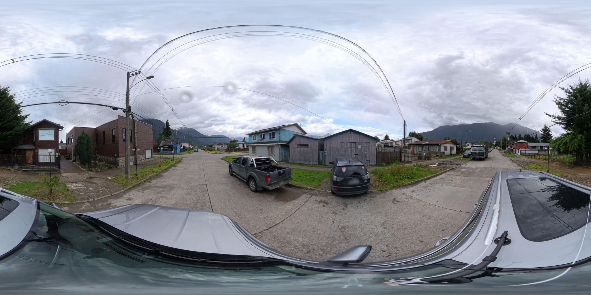 Street view near Cabañas Dendal, Puerto Aysén — © Antoniam (CC BY-SA · Mapillary)