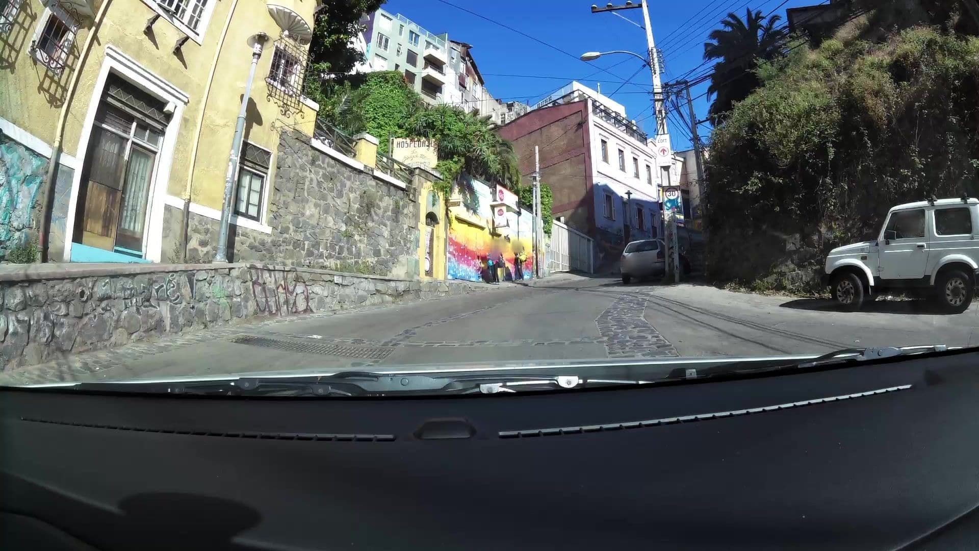 Street view near Hostal Via Via, Valparaíso — © kaartcam (CC BY-SA · Mapillary)