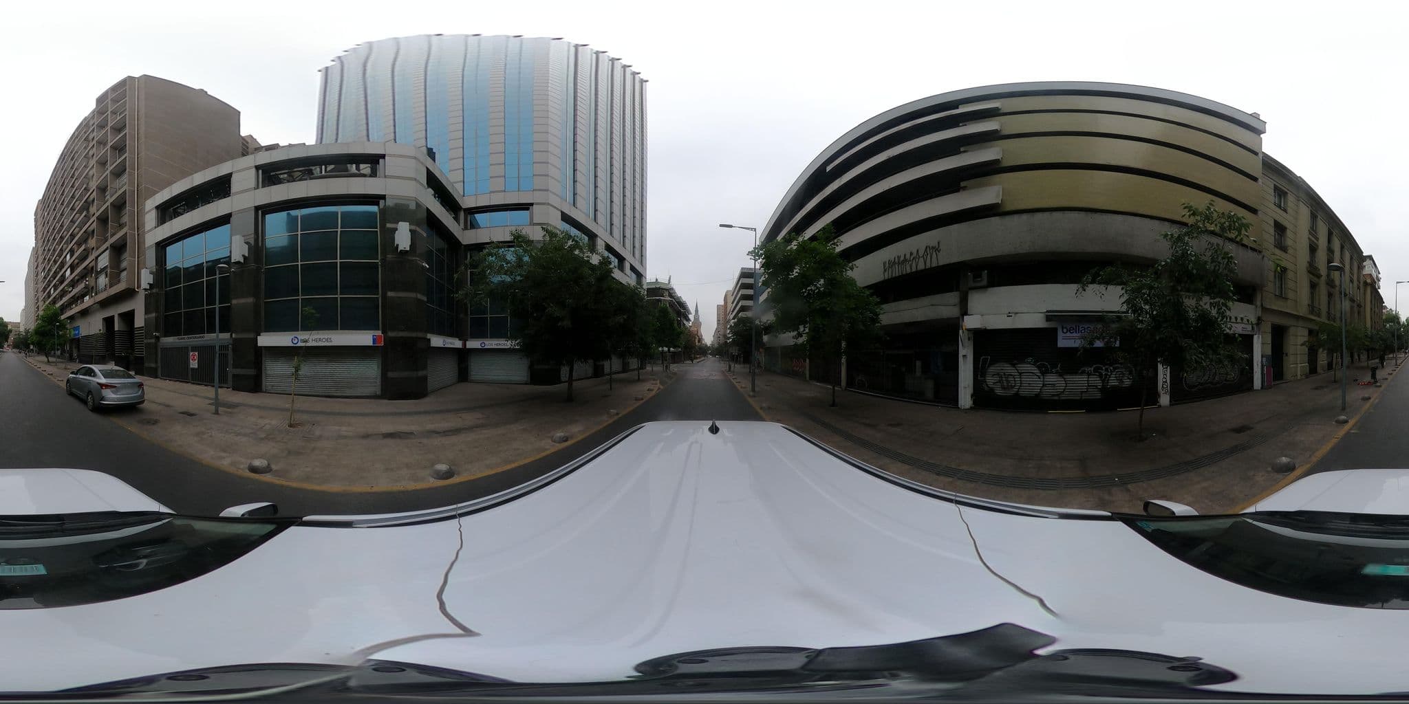 Street view near MG Apartments Bellas Artes, Santiago — © kaart_360 (CC BY-SA · Mapillary)