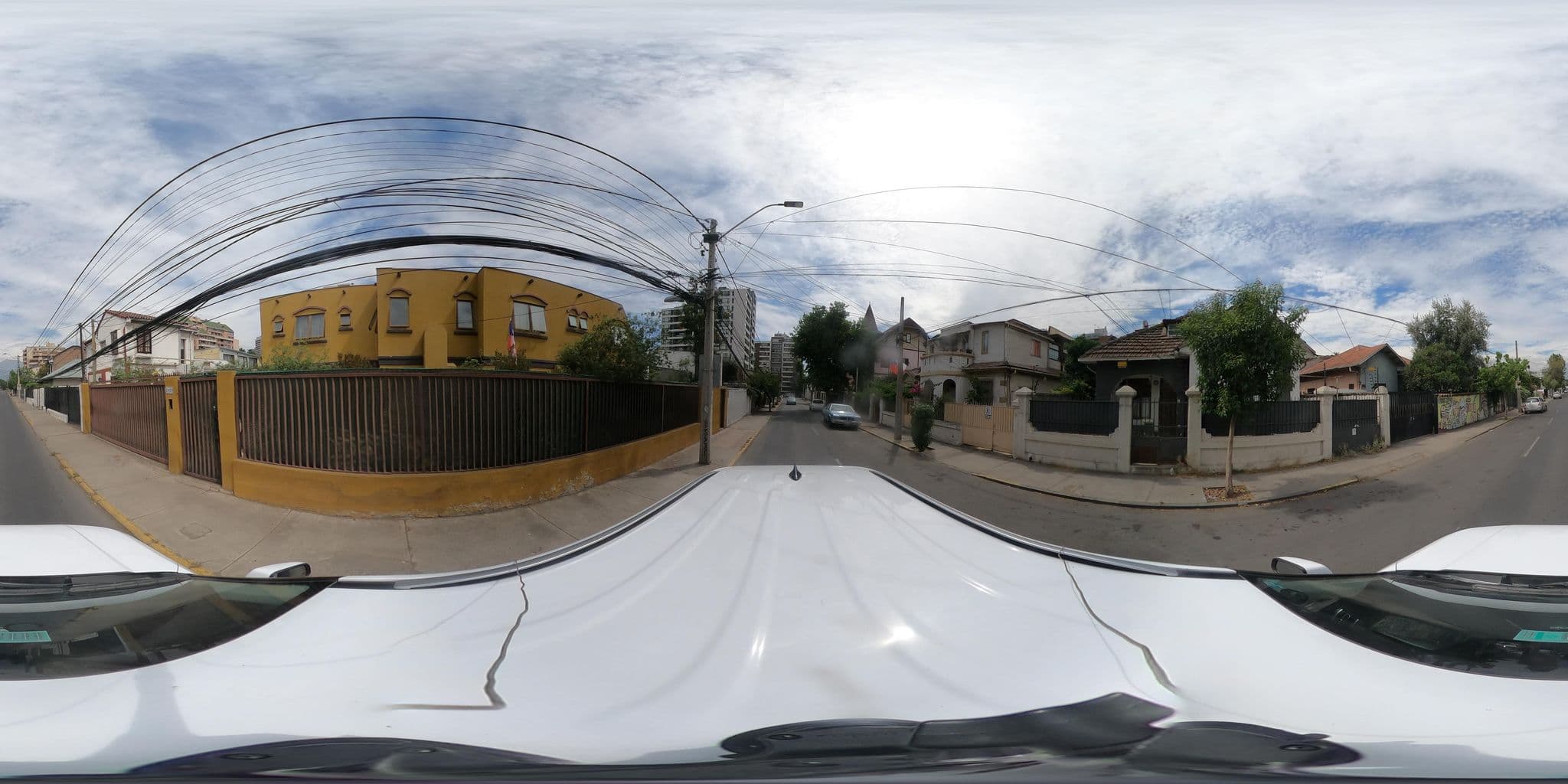 Street view near Gato Verde Bed and Breakfast, Ñuñoa — © kaart_360 (CC BY-SA · Mapillary)