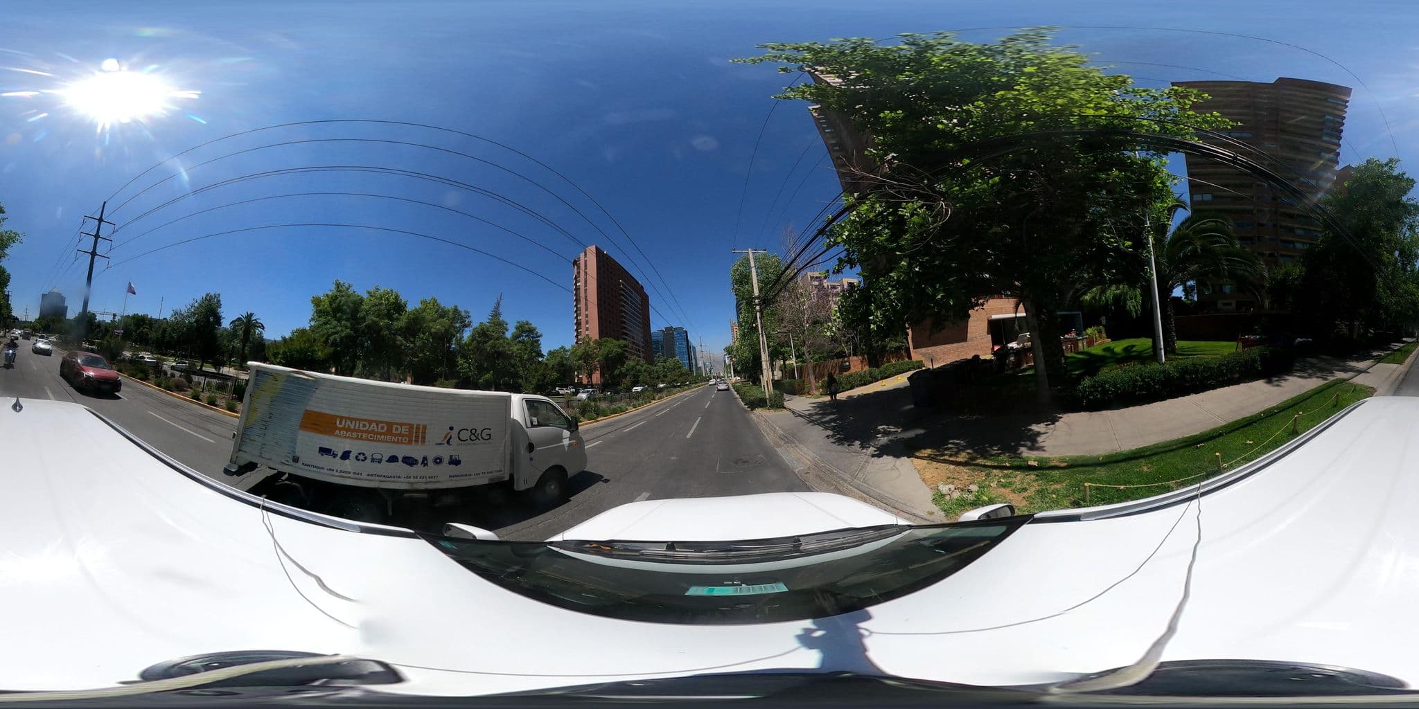 Street view near Santa Blanca Apart Alonso de Cordova, Ñuñoa — © kaart_360 (CC BY-SA · Mapillary)