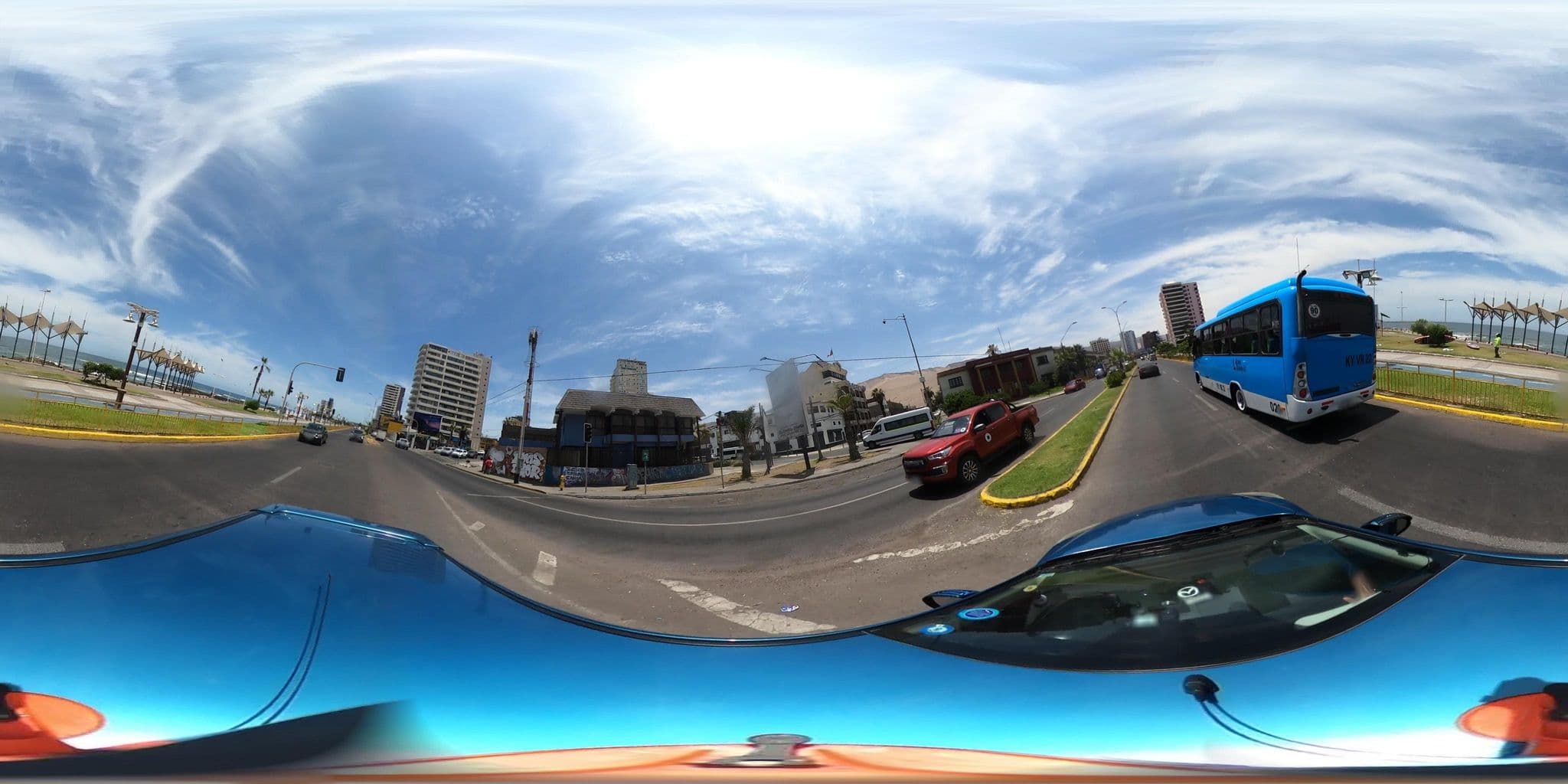 Street view near Hostal Sunset Beach, Iquique — © SolutivaSistemas (CC BY-SA · Mapillary)