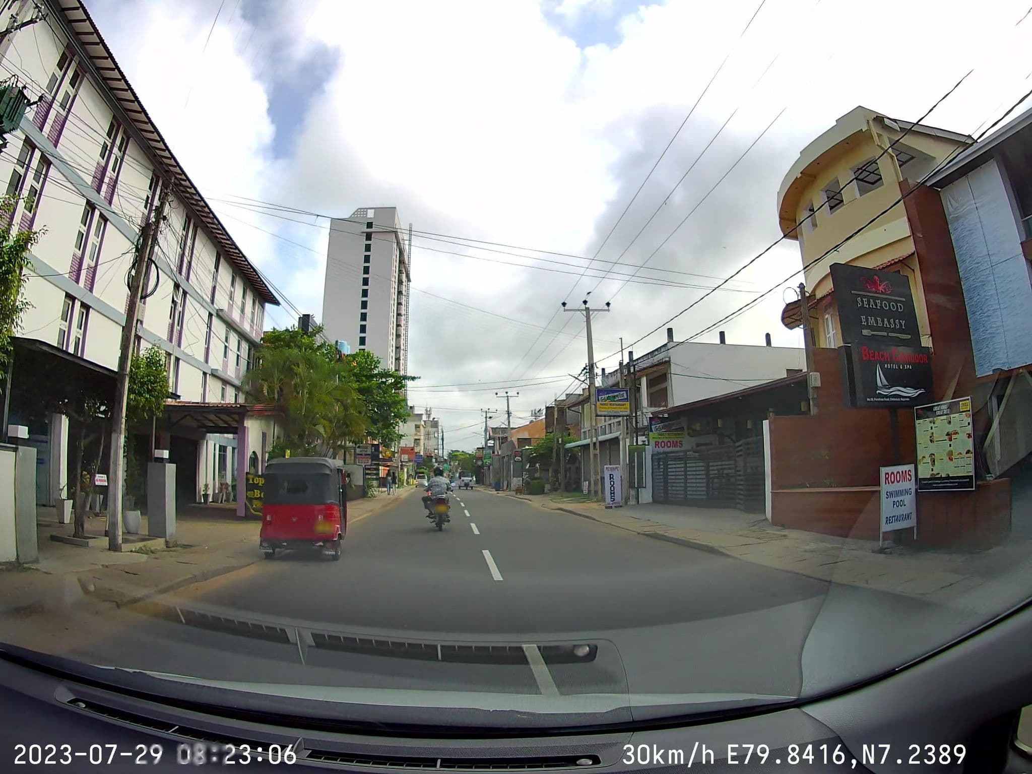 Street view near Beach Corridor Hotel, Negombo — © sahanbsb (CC BY-SA · Mapillary)