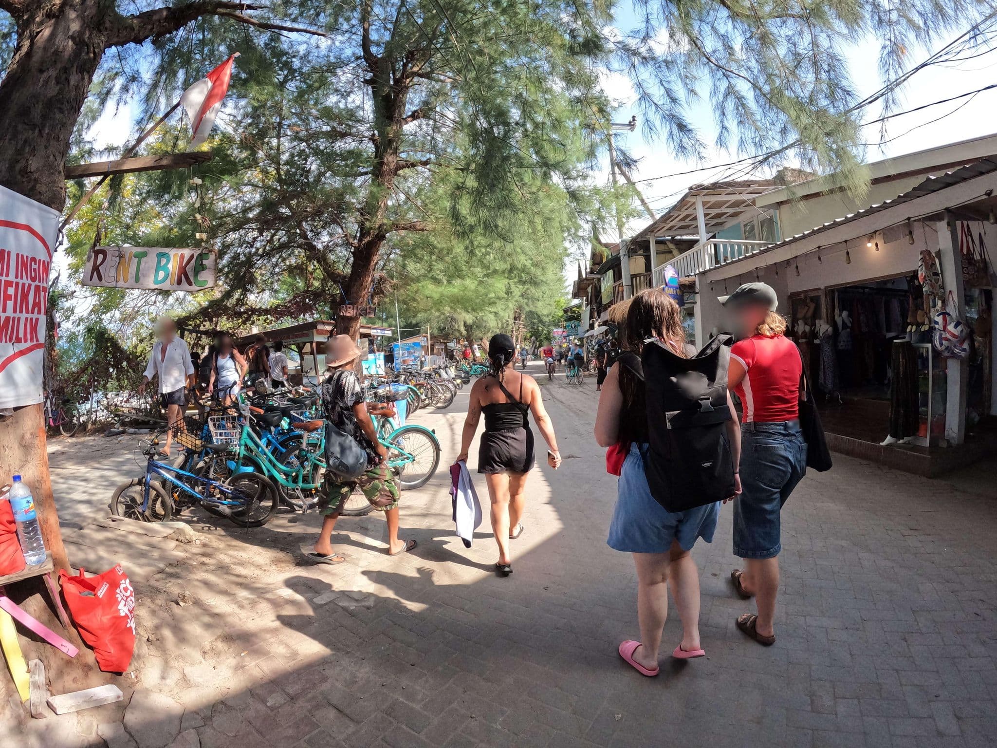 Street view near Fitri homestay, Gili Trawangan