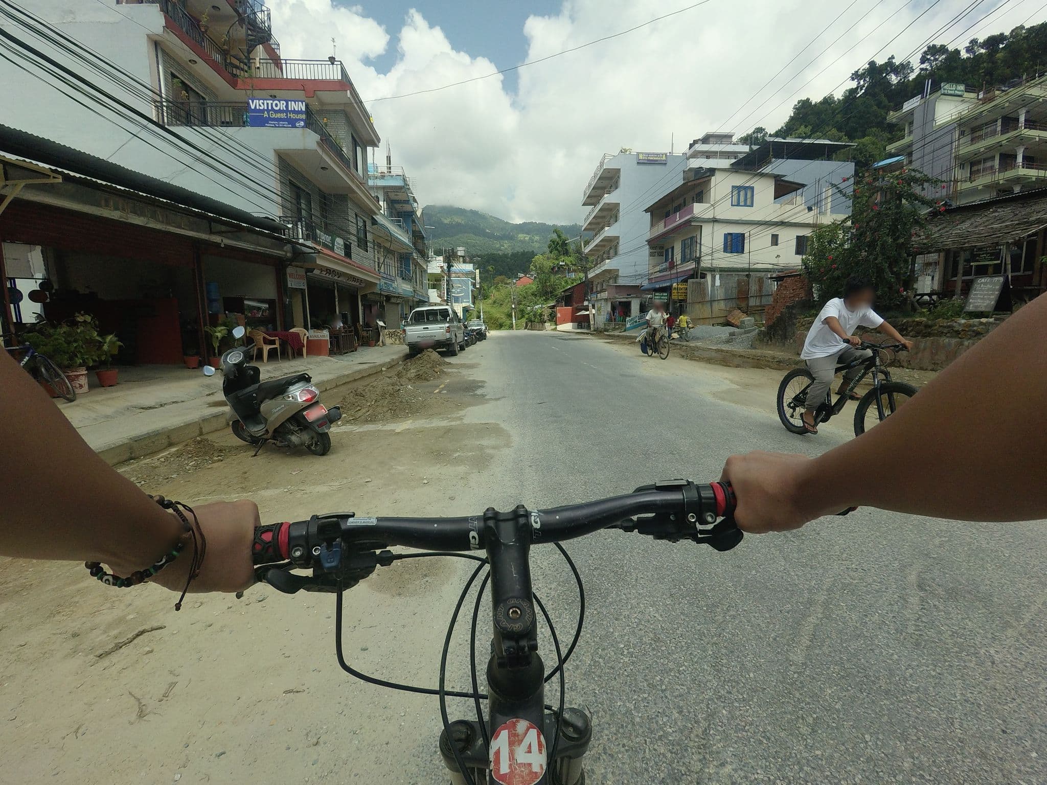 Street view near PEACE DOVE GUEST HOUSE, Pokhara — © GOwin (CC BY-SA · Mapillary)