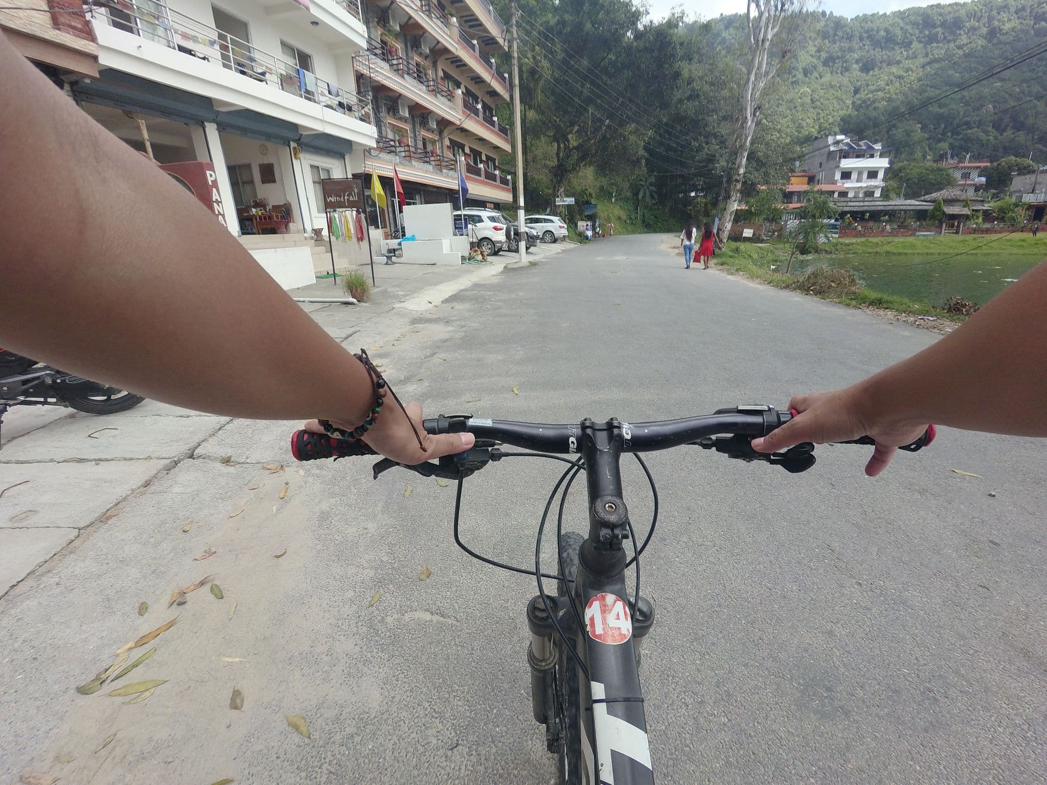 Street view near Windfall Guesthouse, Pokhara — © GOwin (CC BY-SA · Mapillary)