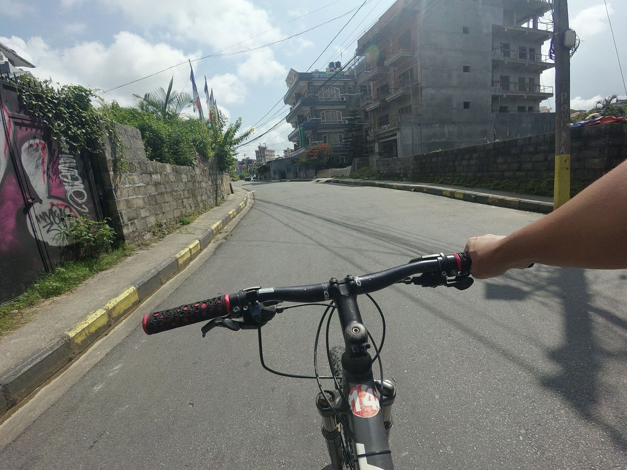 Street view near Hotel Bougainvillea, Pokhara — © GOwin (CC BY-SA · Mapillary)