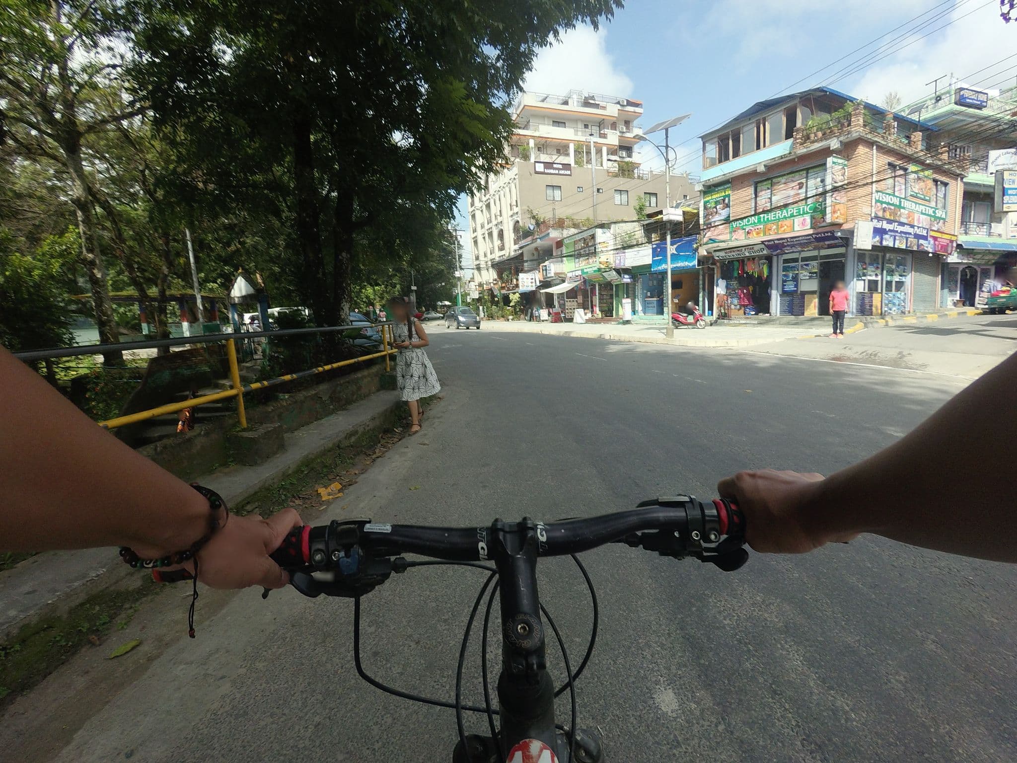 Street view near Vagabond Guesthouse, Pokhara — © GOwin (CC BY-SA · Mapillary)