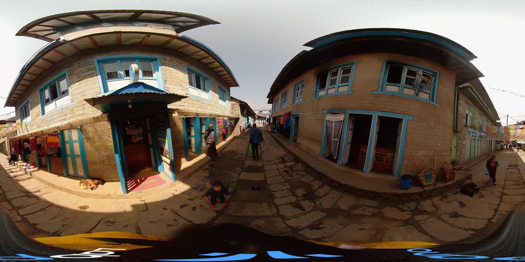 Street view near Mera Lodge, Namche Bazaar — © gallimaps (CC BY-SA · Mapillary)