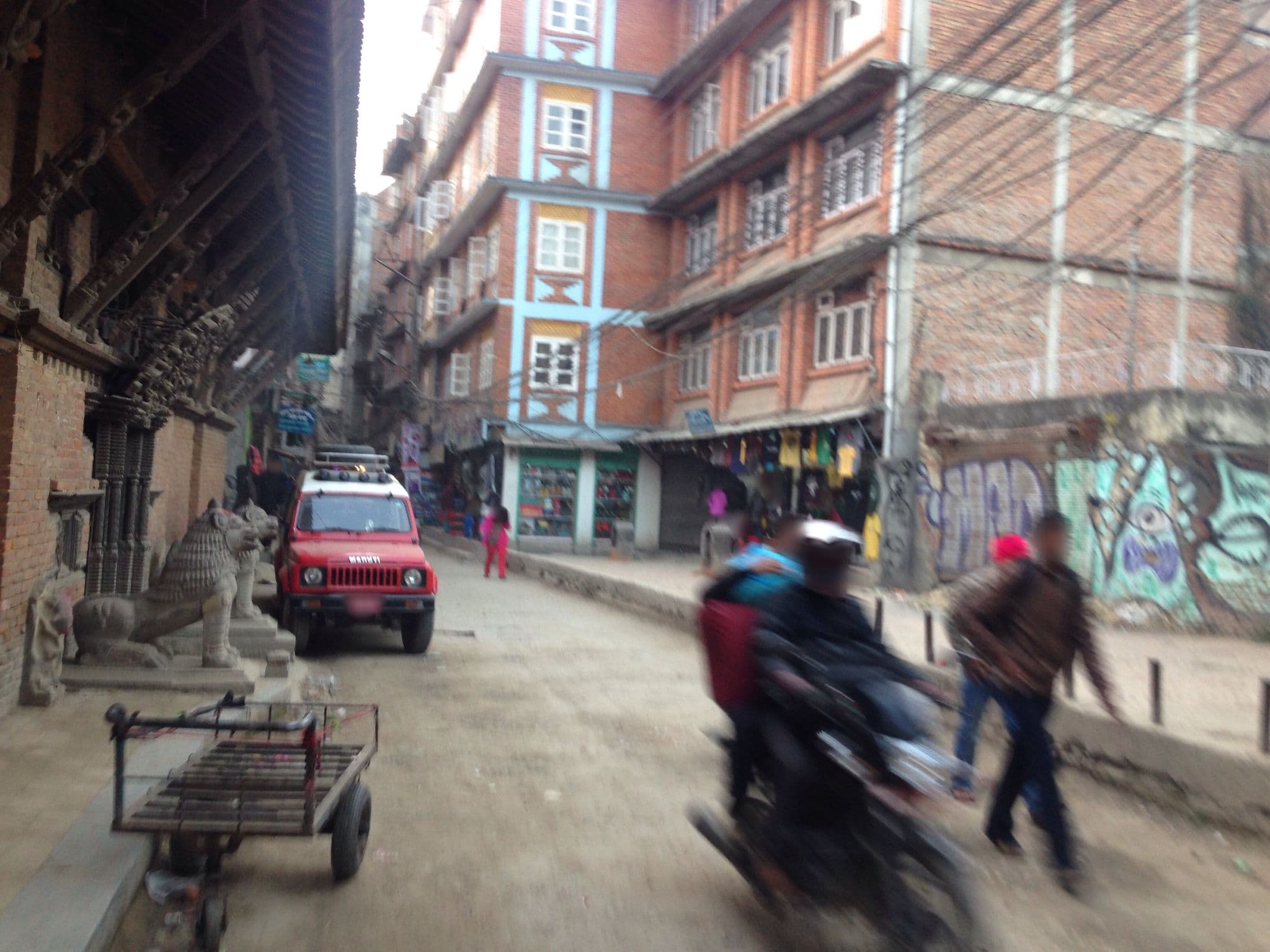 Street view near Hotel Bliss International, Kathmandu — © fundacja_geolife (CC BY-SA · Mapillary)