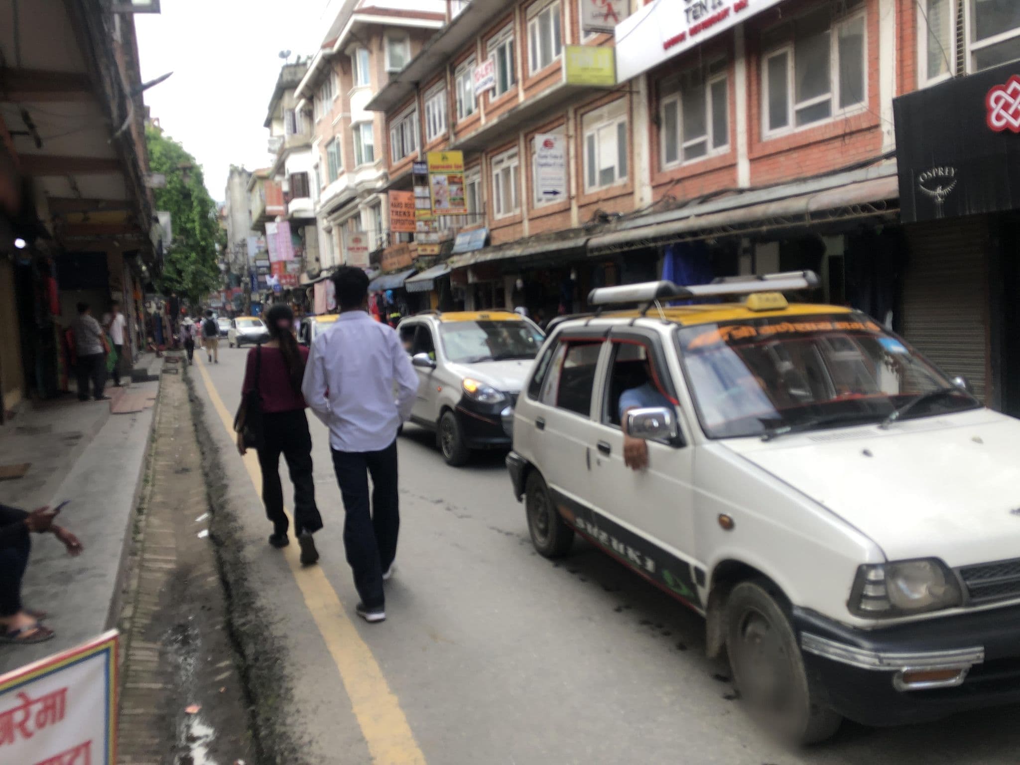 Street view near Om Tara Guesthouse, Kathmandu — © olily (CC BY-SA · Mapillary)