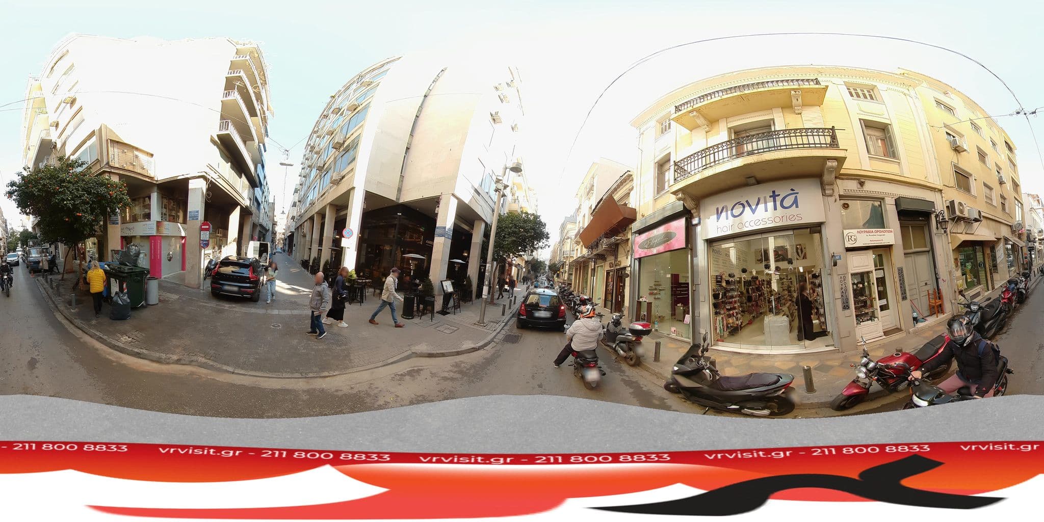 Street view near Carolina Hotel (since 1936), Athens — © VRvisit (CC BY-SA · Mapillary)