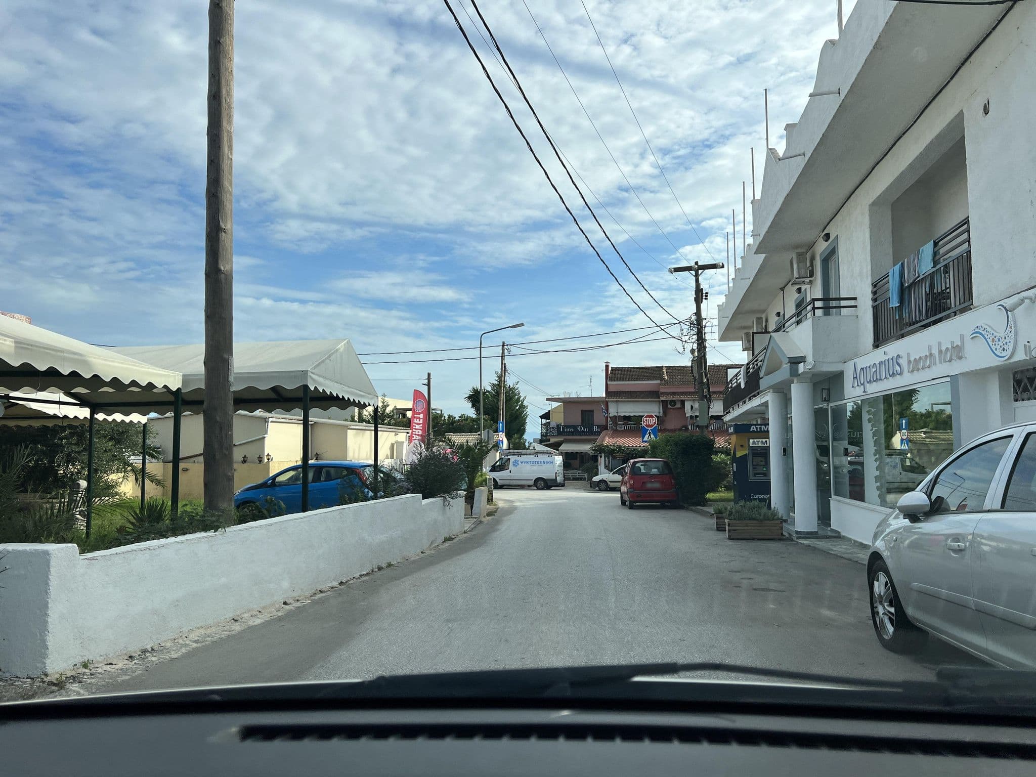 Street view near Aquarius Beach Hotel, Ágios Matthaíos — © VMConsulting (CC BY-SA · Mapillary)