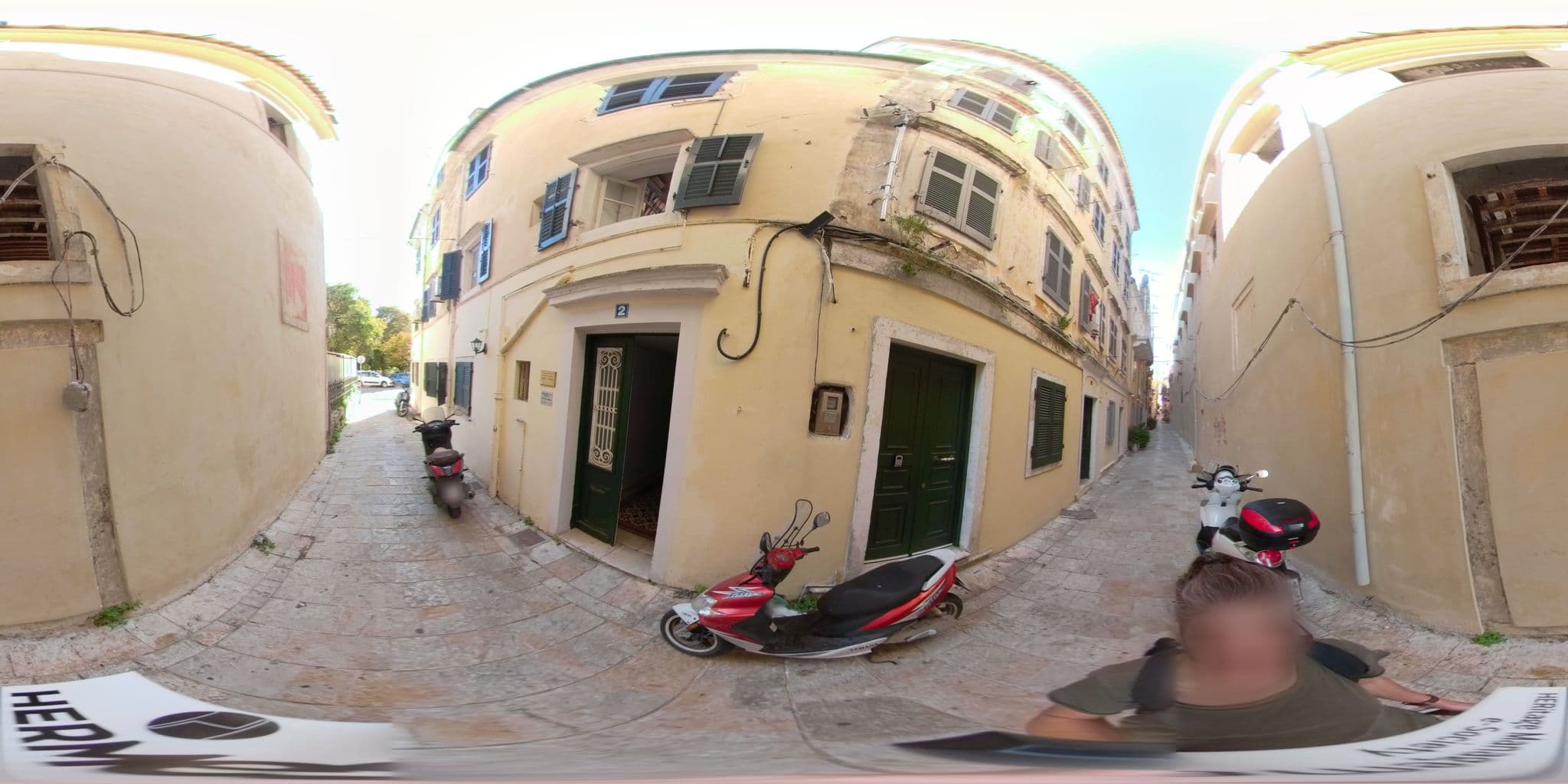 Street view near Albergo Botti Boutique Hotel, Corfu — © thodorisvakkas (CC BY-SA · Mapillary)