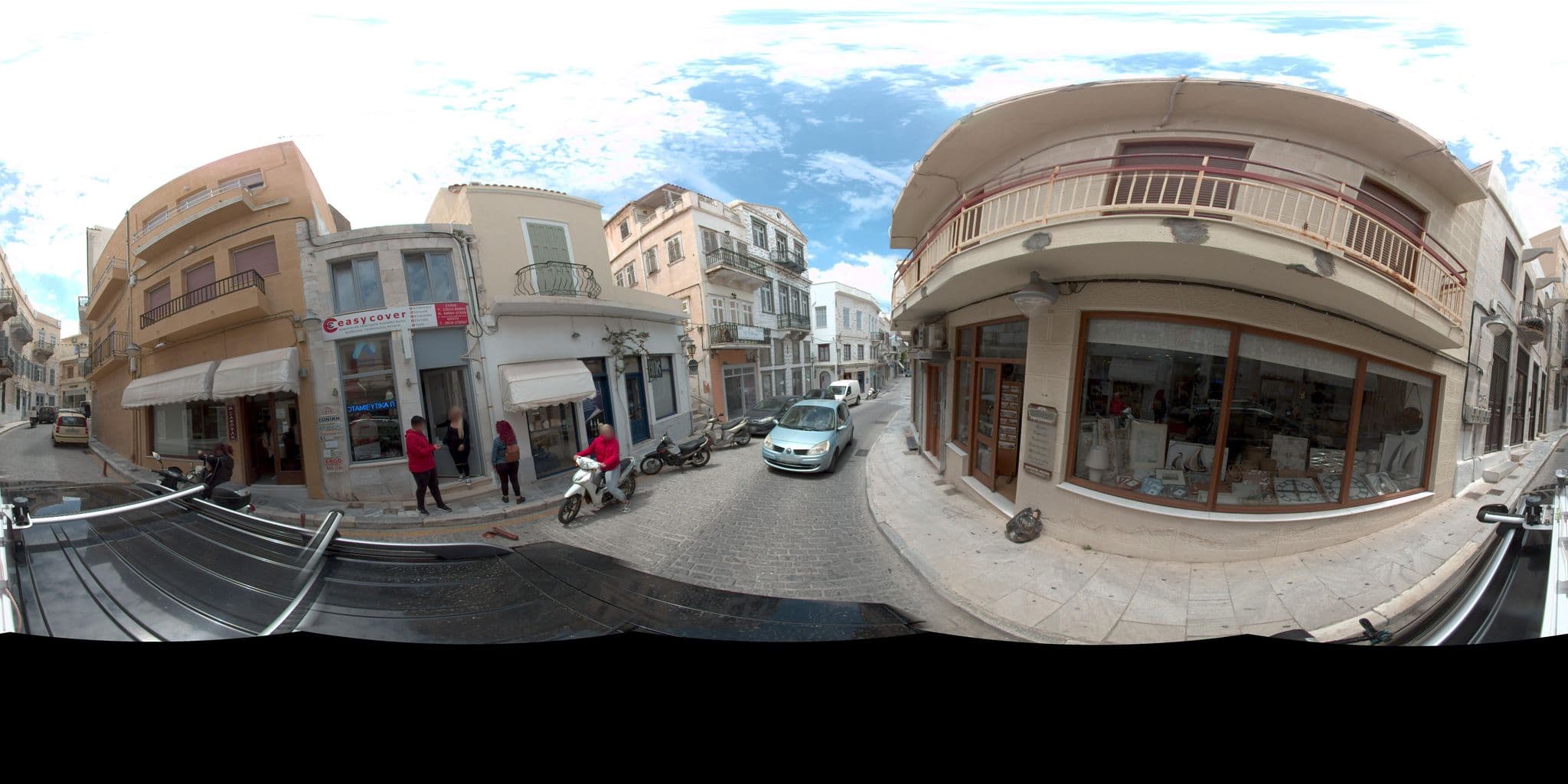 Street view near Hotel Egli, Syros, Ermoúpolis — © MarianPanagiotopoulou (CC BY-SA · Mapillary)