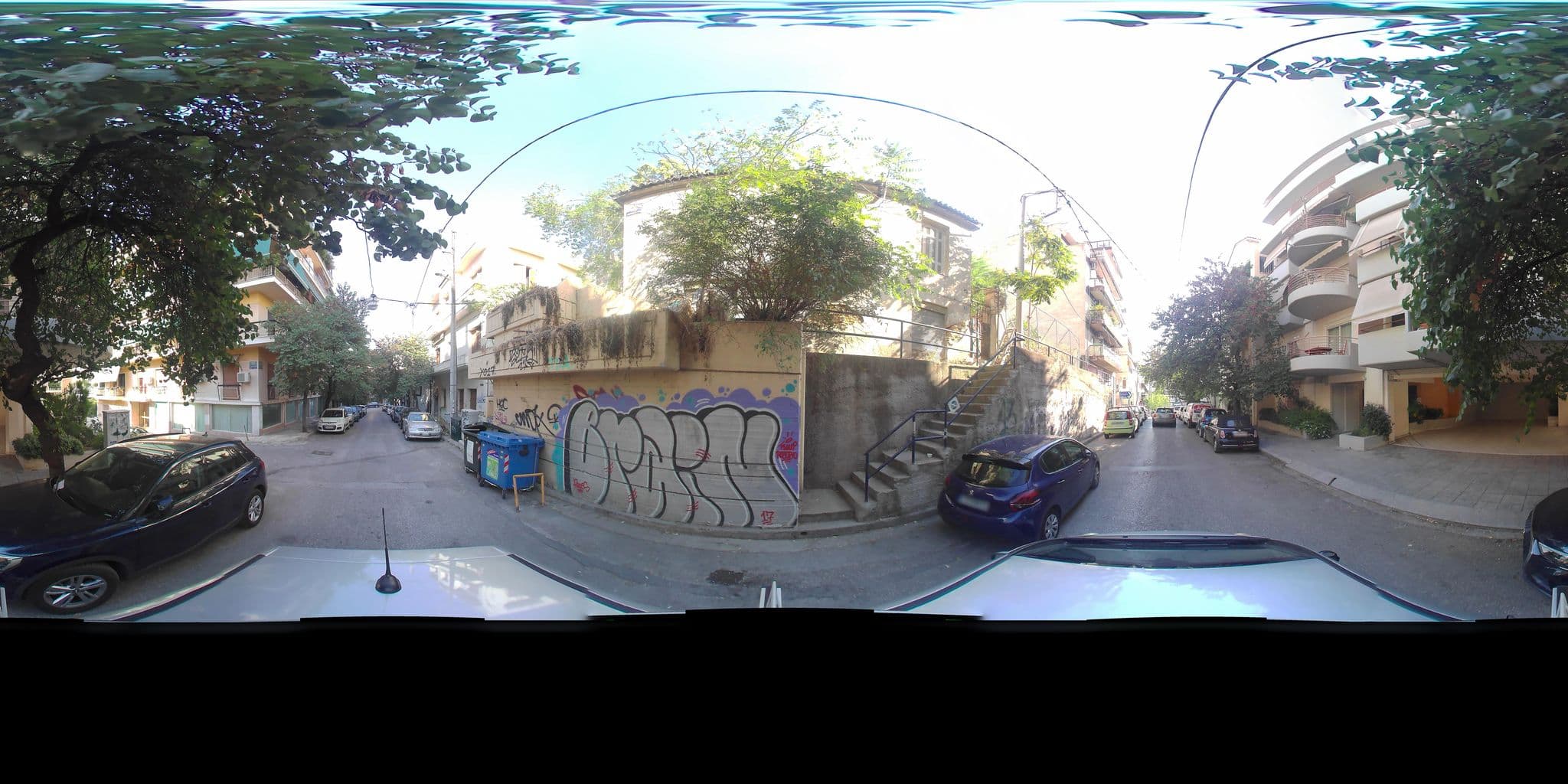 Street view near Cabins Sleeping, Výronas — © zaf3kala (CC BY-SA · Mapillary)