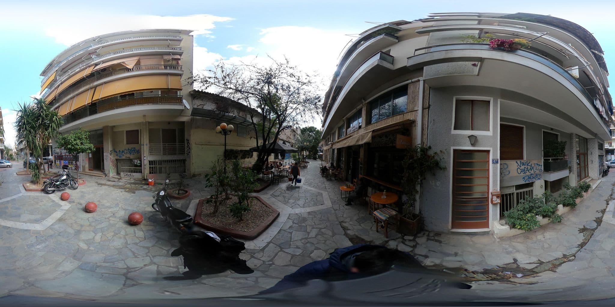Street view near ESTIA BOUTIQUE APARTMENTS | Kerameikos, Metaxourgeiou, Athens — © Elefthkonst (CC BY-SA · Mapillary)
