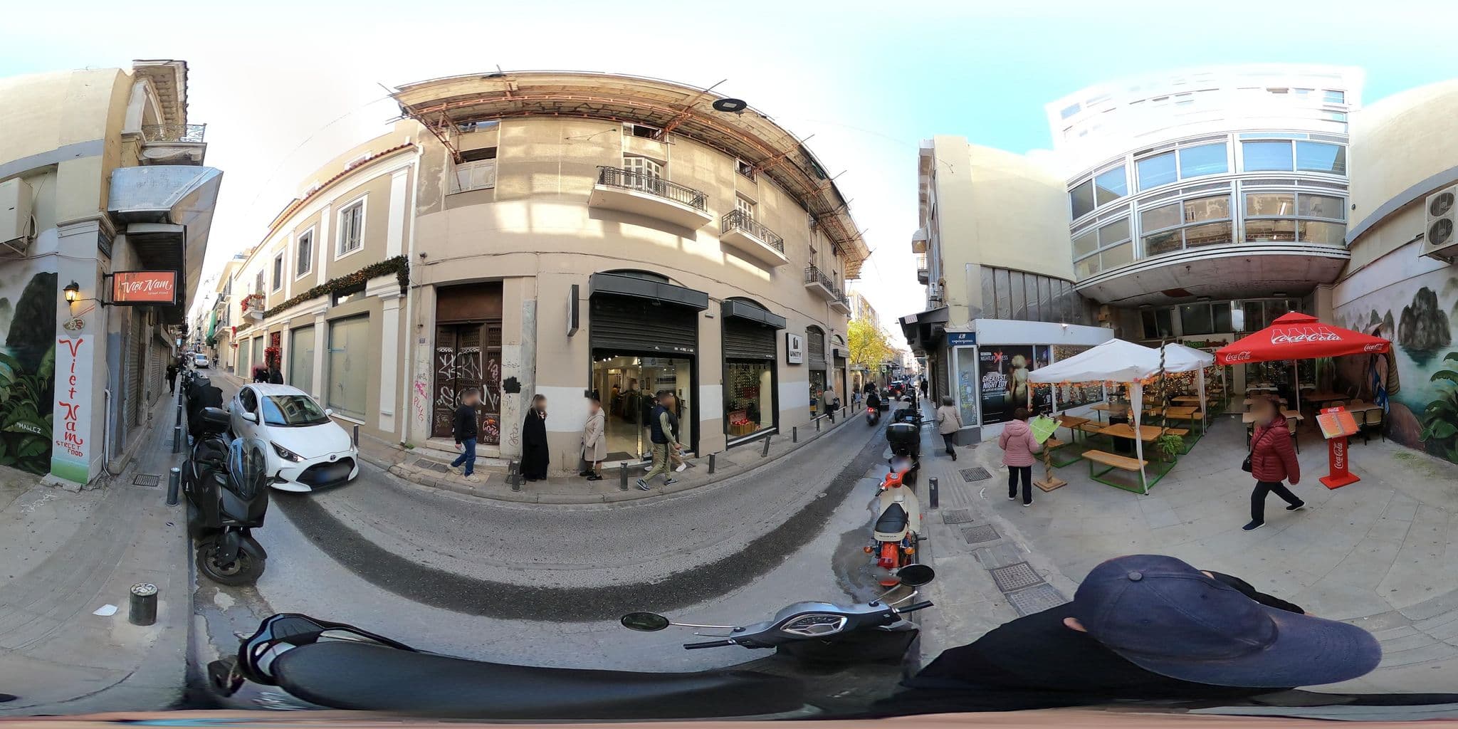 Street view near Emerald Hotel Athens, Athens — © costasl (CC BY-SA · Mapillary)