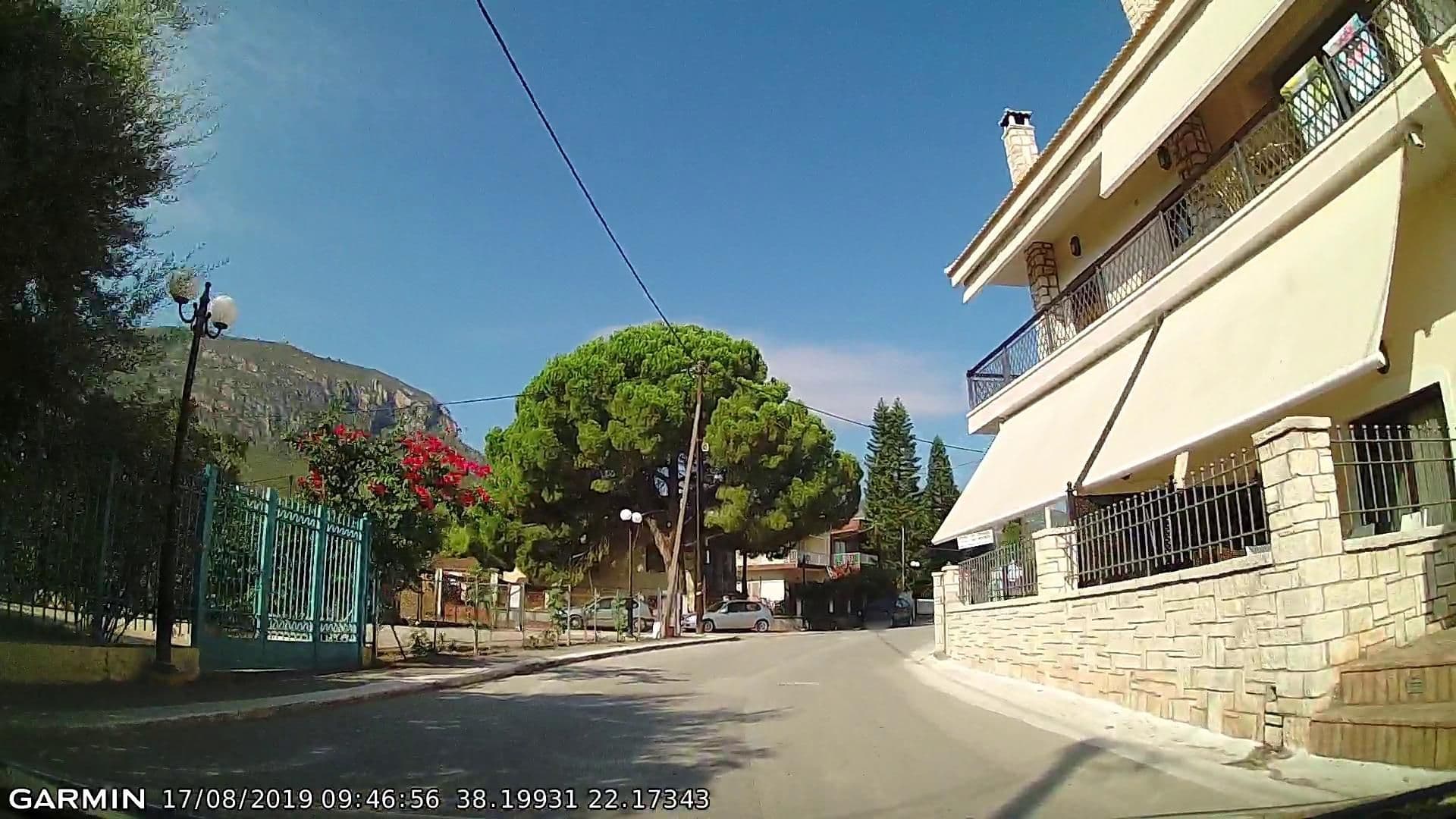 Street view near Giogarakis Hotel, Diakoptó — © pppetros (CC BY-SA · Mapillary)