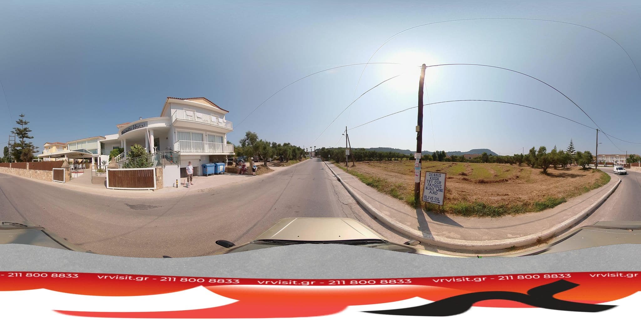 Street view near Filoxenia Hotel Zakynthos, Gaïtánion — © VRvisit (CC BY-SA · Mapillary)